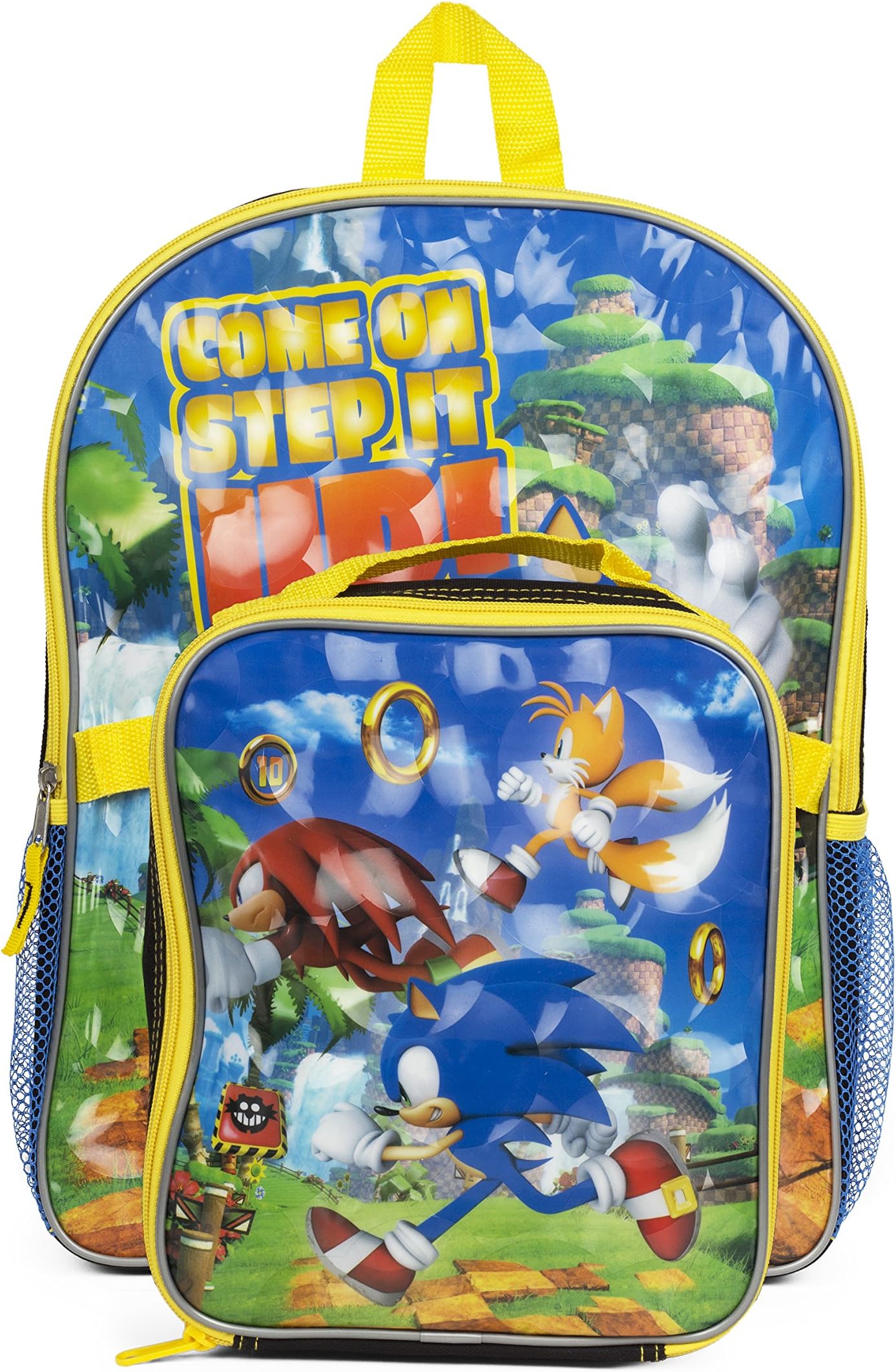 Super Sonic the Hedgehog Thumbs Up! 16" Backpack with Insulated Bonus Lunch Kit