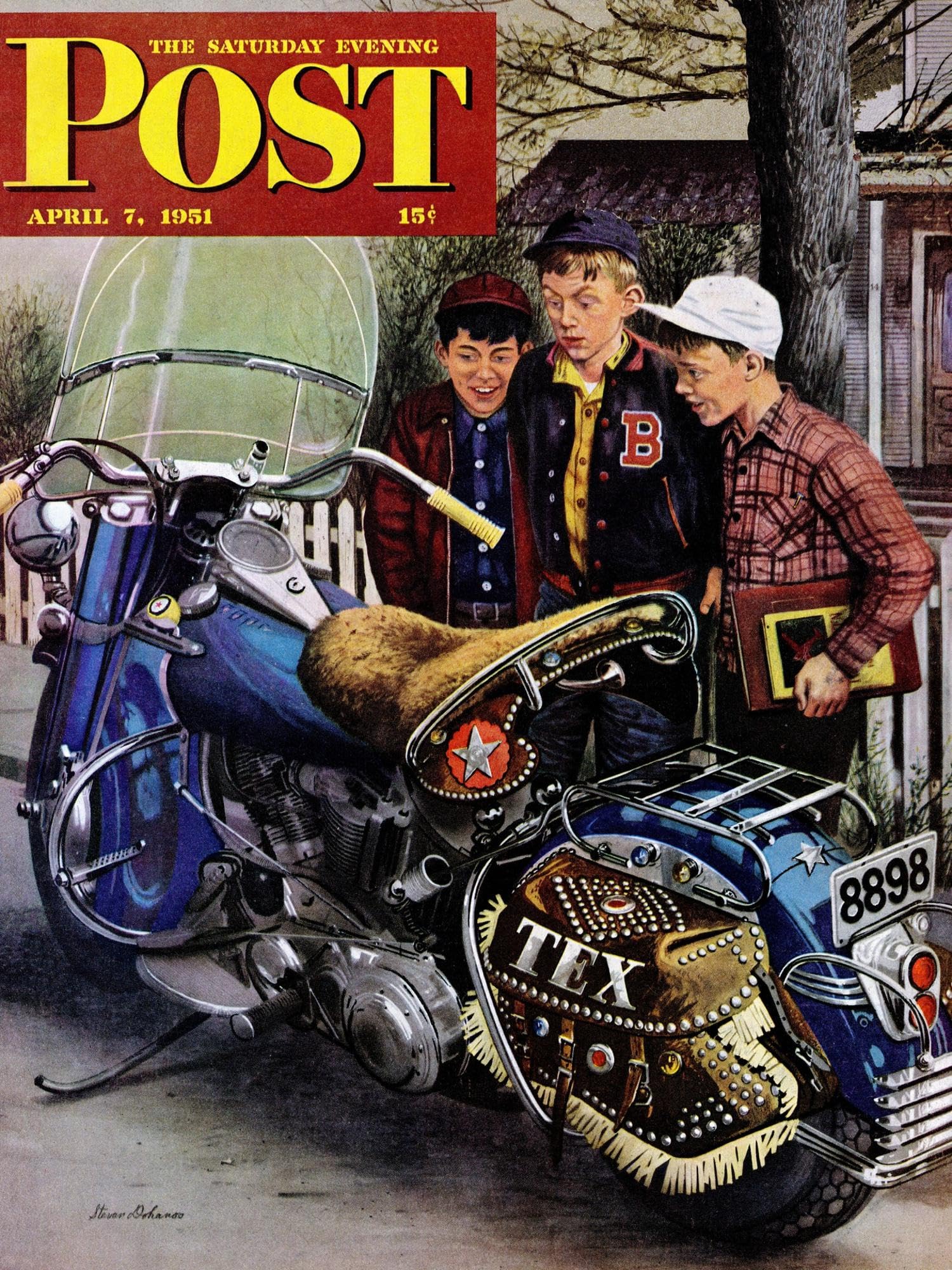 Amazon.com: AllPosters Wall Giclee Print Tex's Motorcycle Saturday