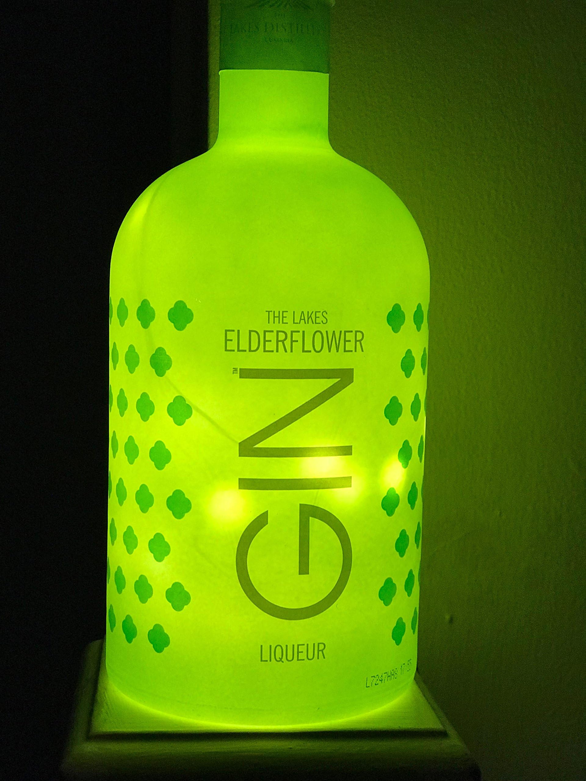 The Lakes ElderFlower Gin,50 Micro LED bottle Lamp