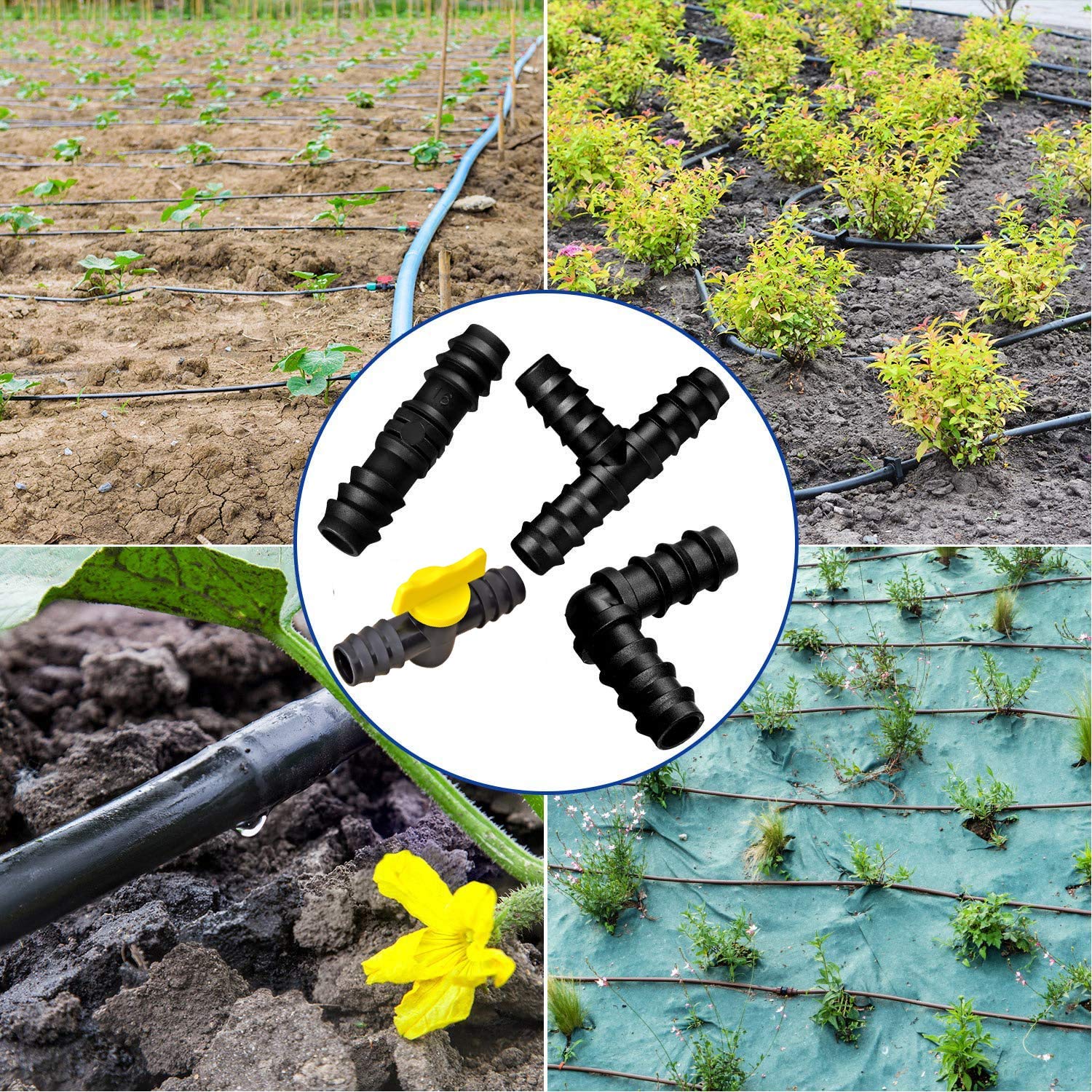 Pinolex® Drip Irrigation Accessories - 16MM Elbow, Straight, Tap & Tee Connectors (120pcs) (B085Y58T3D) Amazon Price History, Amazon Price Tracker