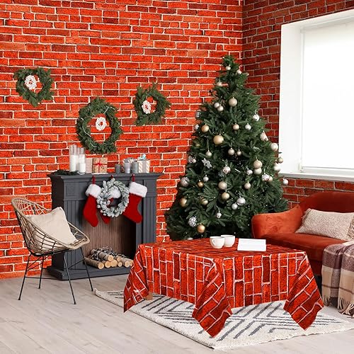 Miniatura 4 de Chuangdi Cortinas de pared de ladrillo para pared, diseño de escena, papel tapiz de ladrillo, cortina de papel tapiz extraíble para puerta, mantel