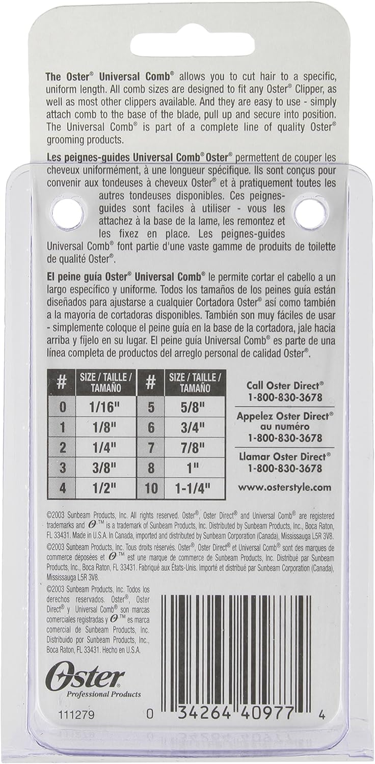 Oster Universal Comb Attachment Blade Guard, Size #3
