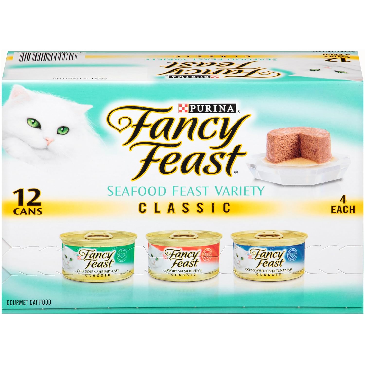 Fancy Feast Purina Classic Seafood Feast Variety Cat Food, 2 Count