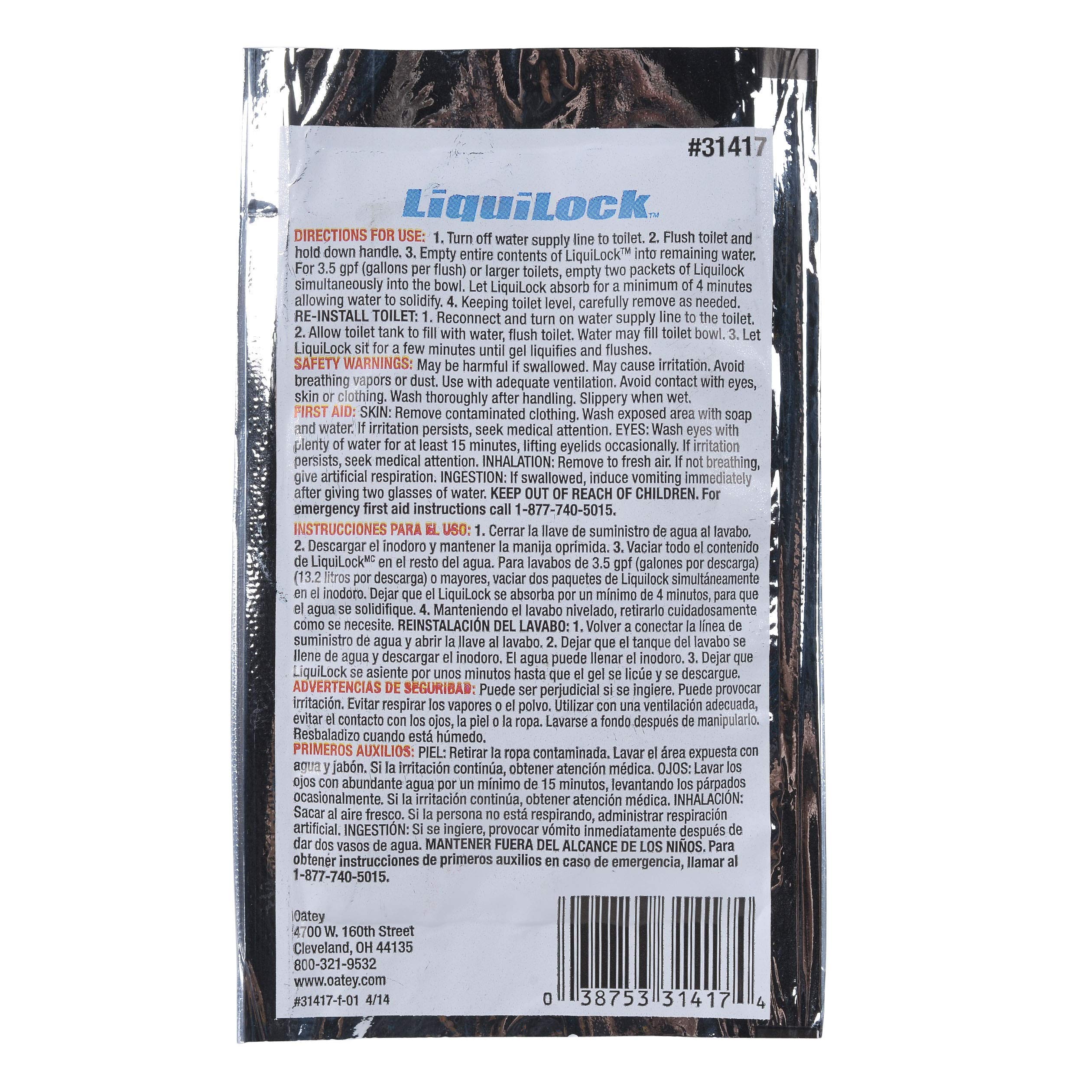 31417 Liquilock Gel For Toilet Removal