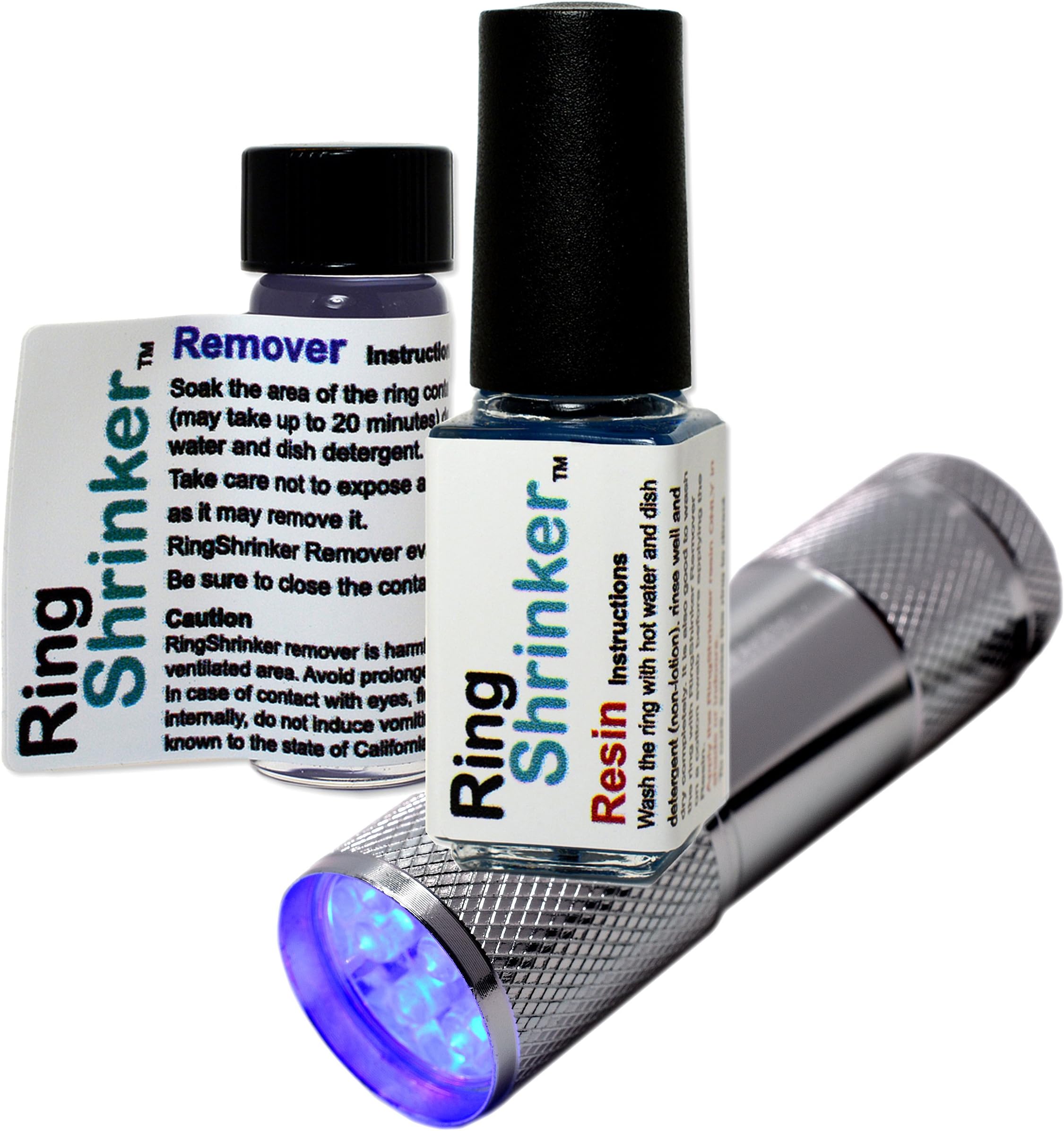 RingShrinker: Ring Size Adjuster, Ring Size Reducer, Ring Guard with UV Flashlight