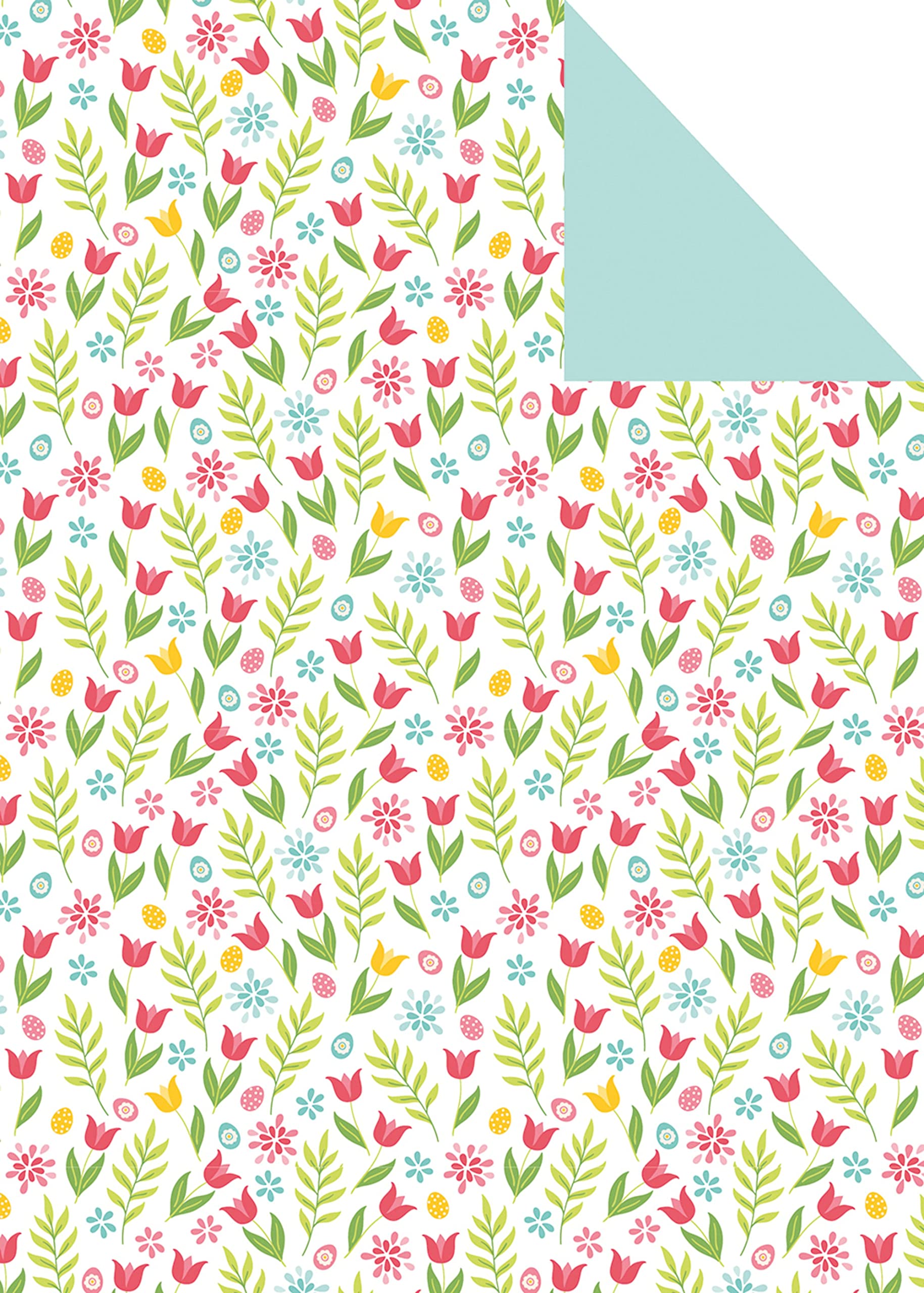 Bloc De Papier Motif Printemps/Pâques Folia - 12 Feuilles A4 165g/m² Avec Paillettes Pour Scrapbooking