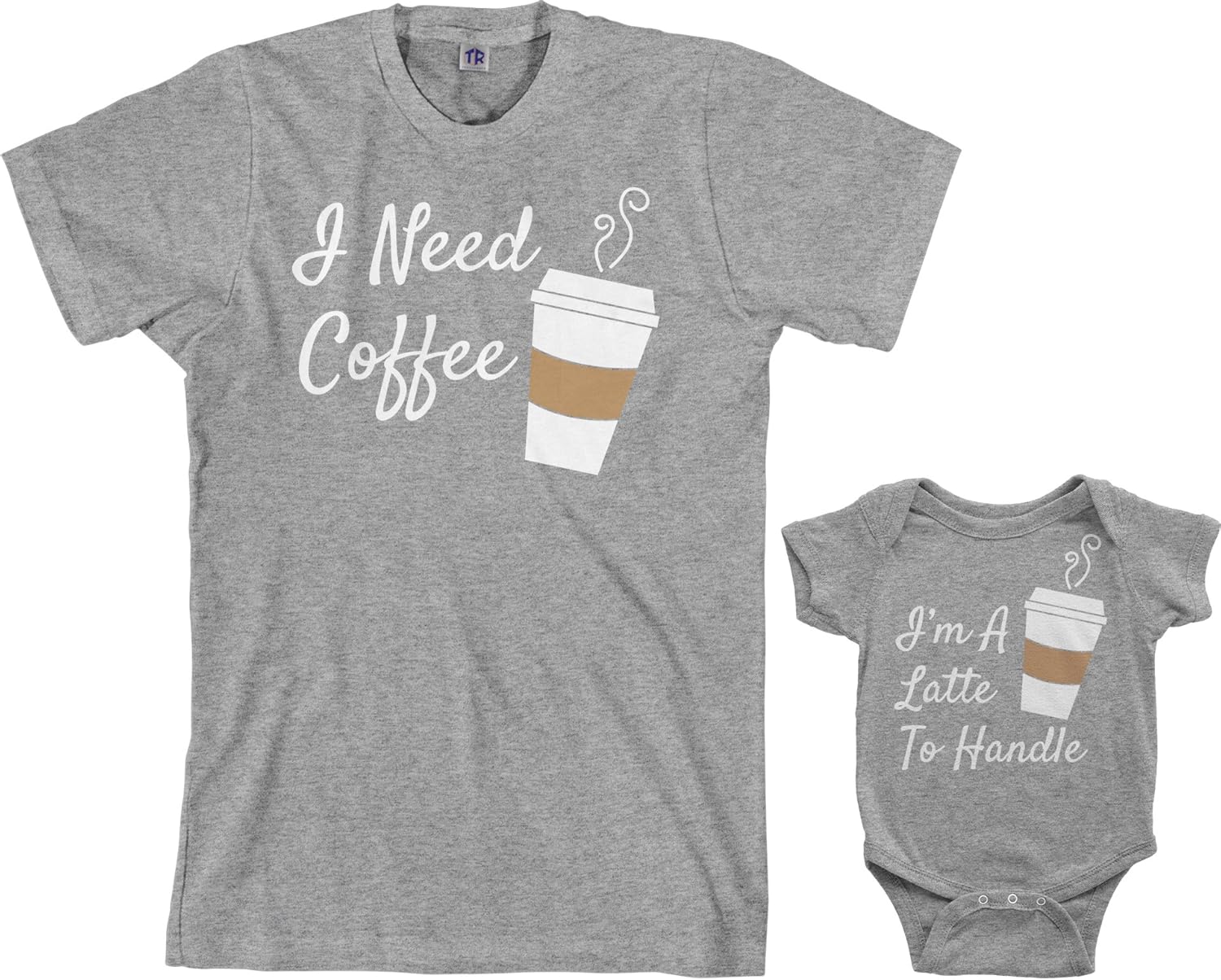 Threadrock Coffee & Latte Infant Bodysuit & Men's T-Shirt Matching Set