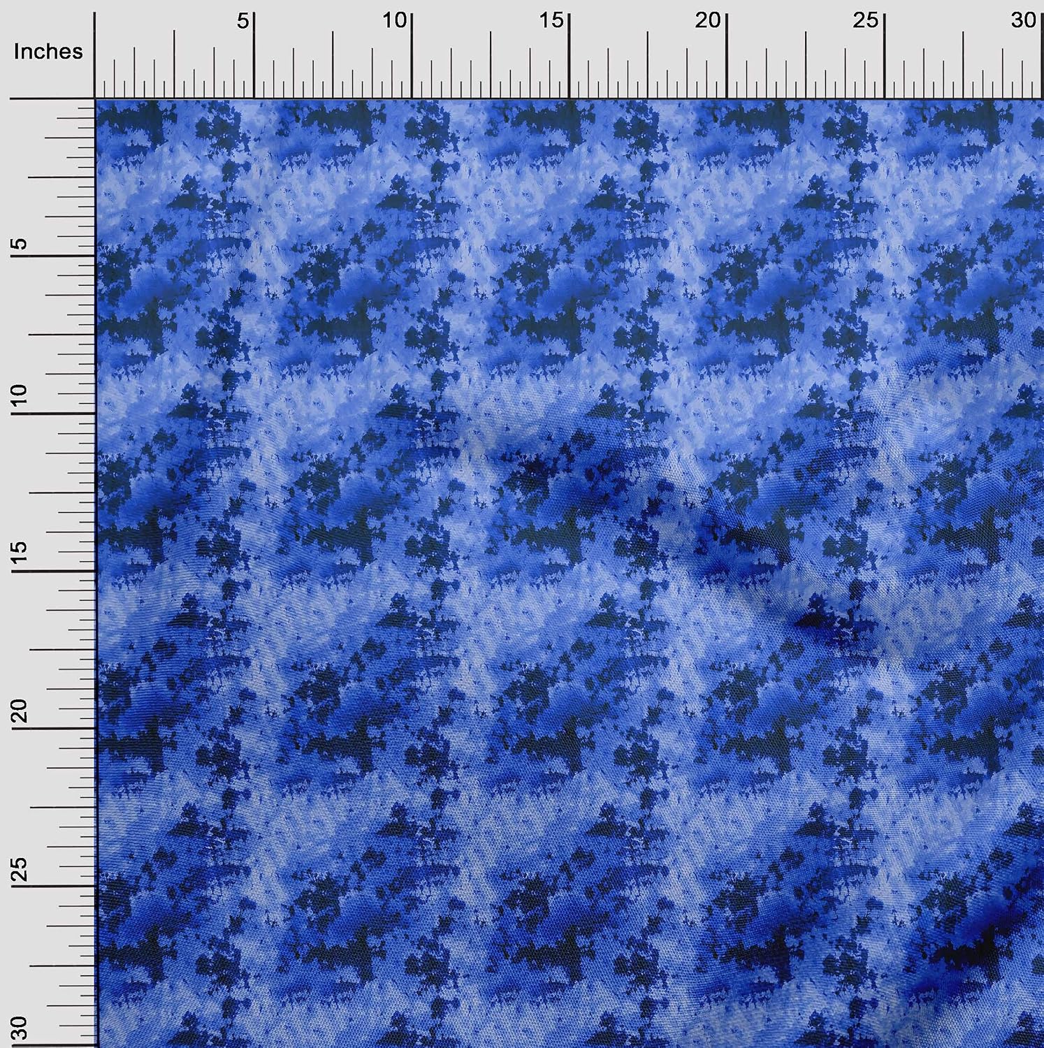 oneOone Cotton Cambric Medium Blue Fabric Tie Dye Craft Projects Decor Fabric Printed by The Yard 56 Inch Wide-WI0