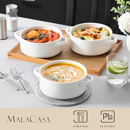 Soup Bowls With Handles Set of 4 - Thumbnail 5