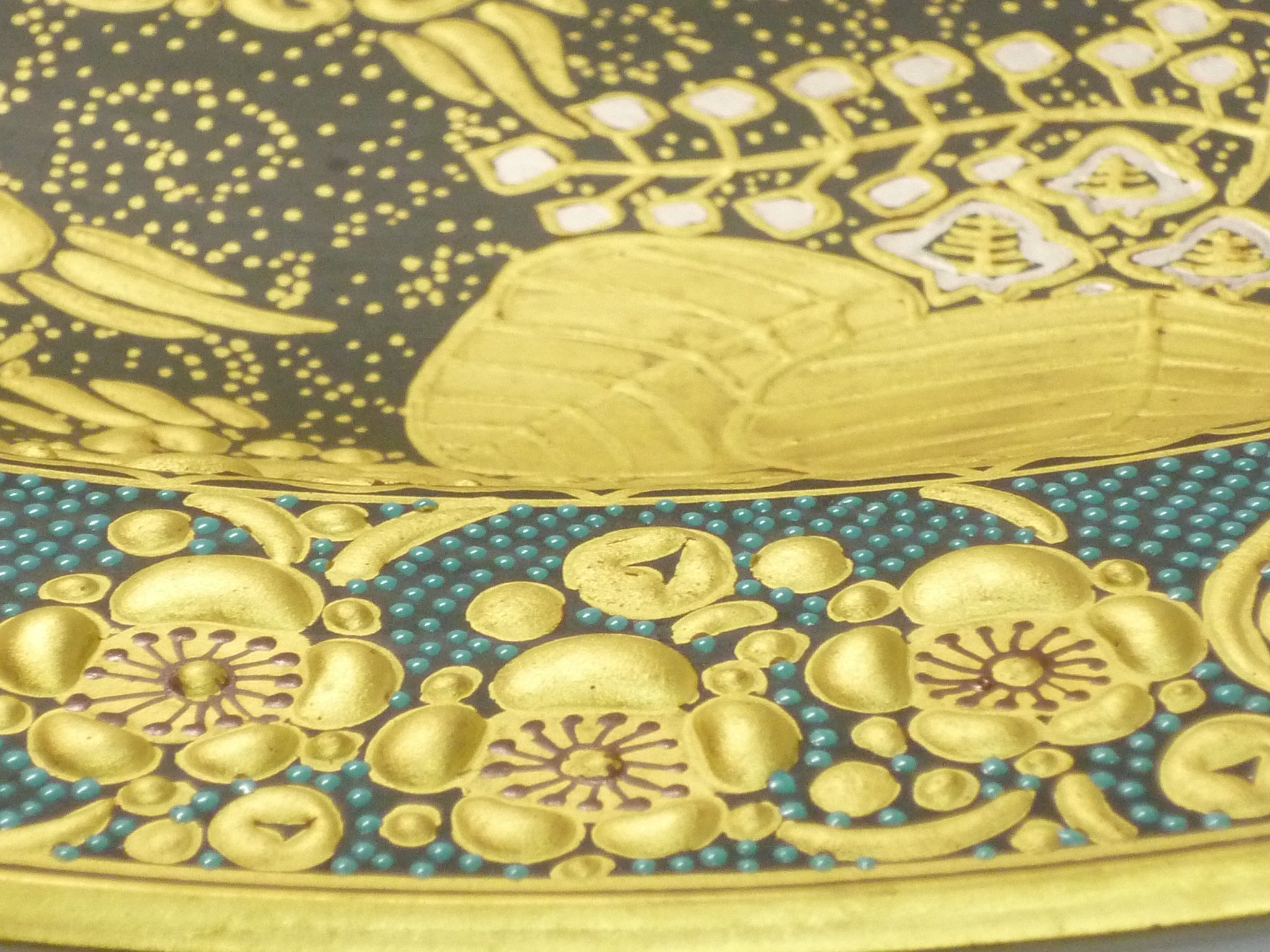 Amazon.co.jp: 九谷焼『飾り皿』作田 花仙作 金盛鳳凰の図 : ホーム