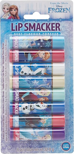 Lip Smacker - Disney Frozen Collection - Lip Balms for Kids - Lip Gloss for Girls in 8 Different Flavours, Ideal for Parties - Party Pack of 8, 24130