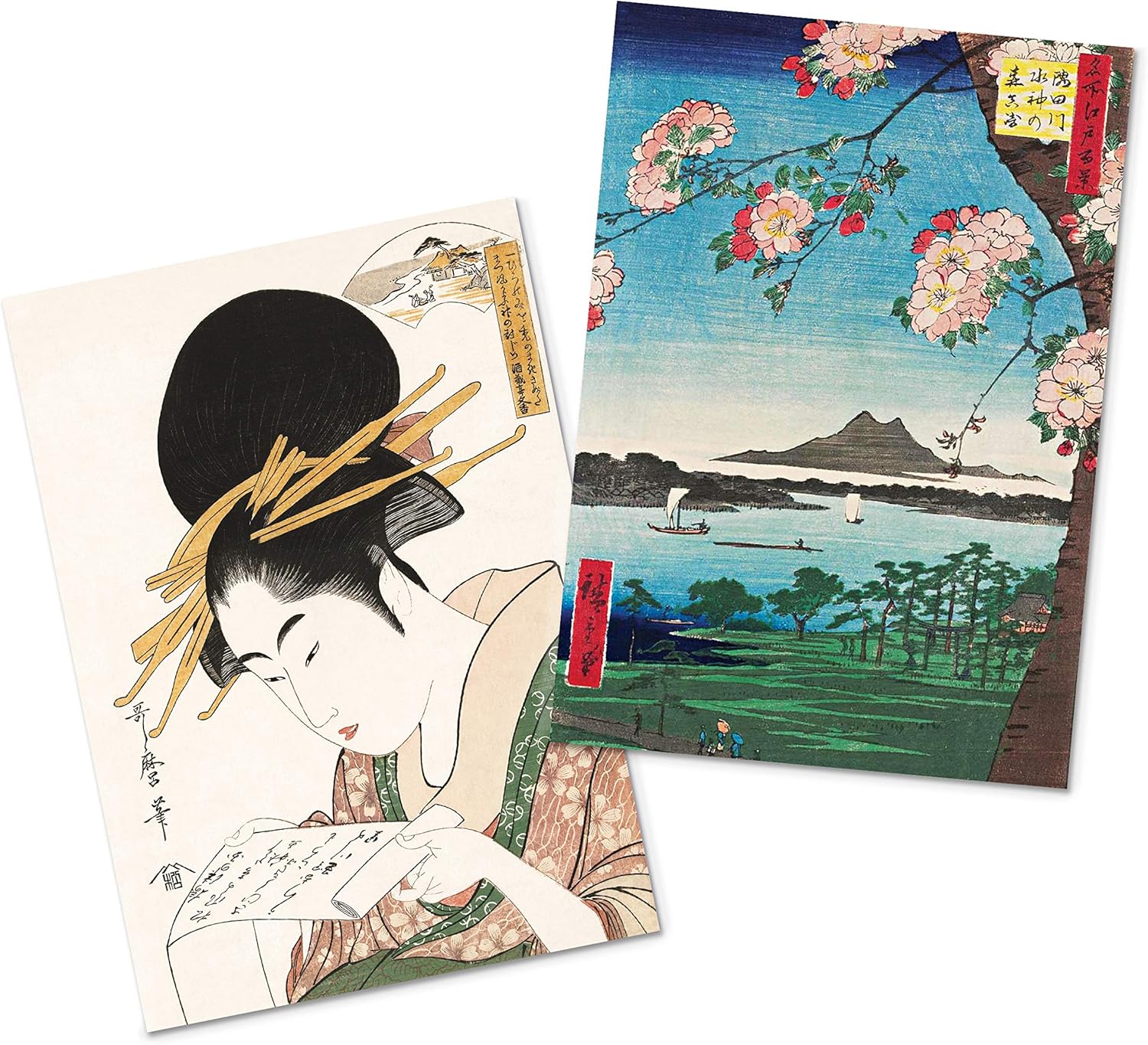 Strand Clothing Japanese Ukiyo-e Art Greeting Cards – Birthday Anniversary Valentine's Day All Occasion Card Mix Set of 10 with Envelopes
