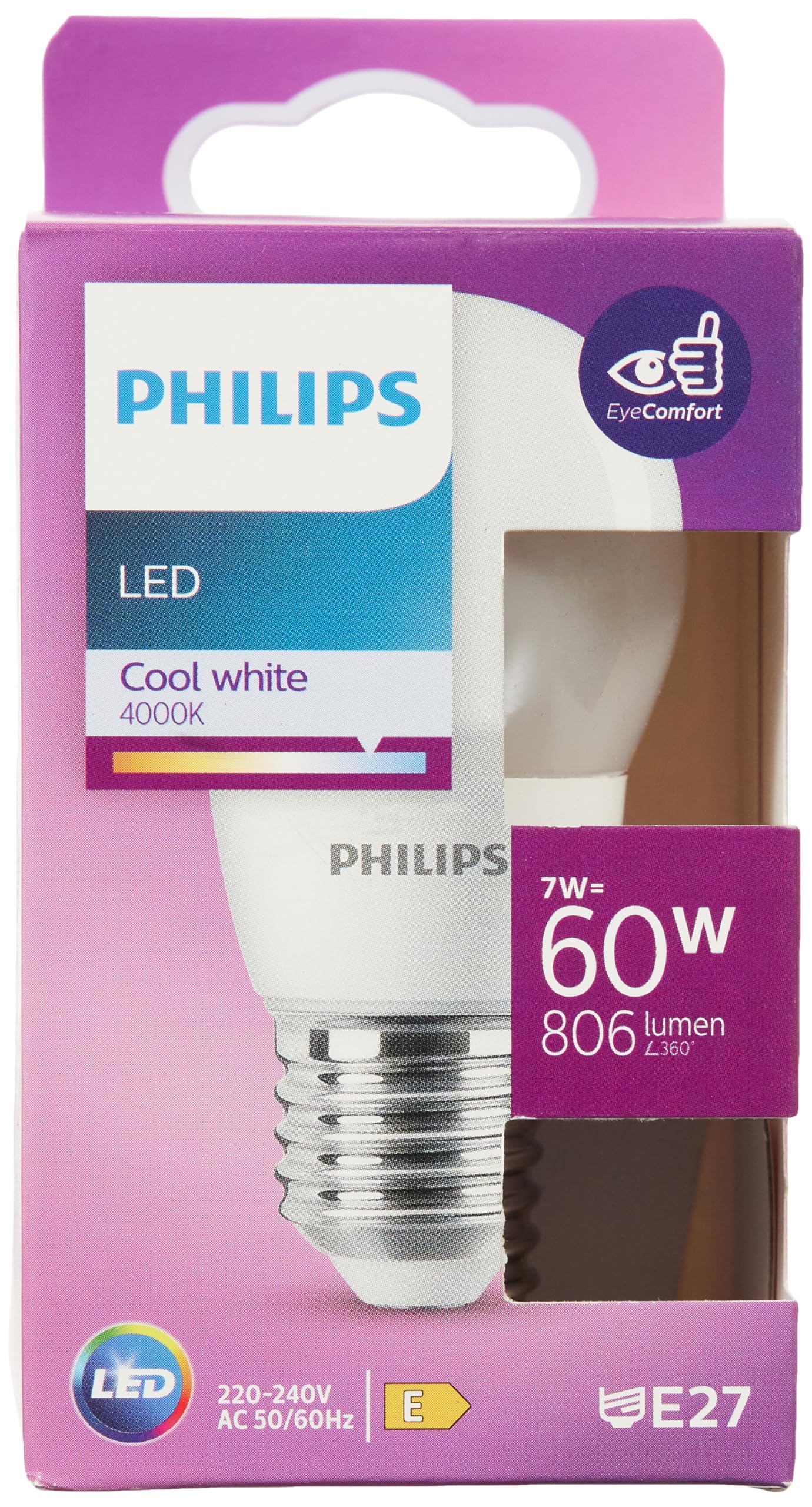 Philips LED 60W P48 E27 CW Gün Işığı 4000K Dim Edilmez