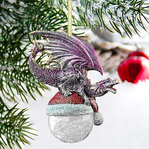 Miniatura 89 de Design Toscano Frost The Gothic Dragon - Adorno navideño para decoración navideña, 3 pulgadas de ancho, 3 pulgadas de profundidad, 5 pulgadas
