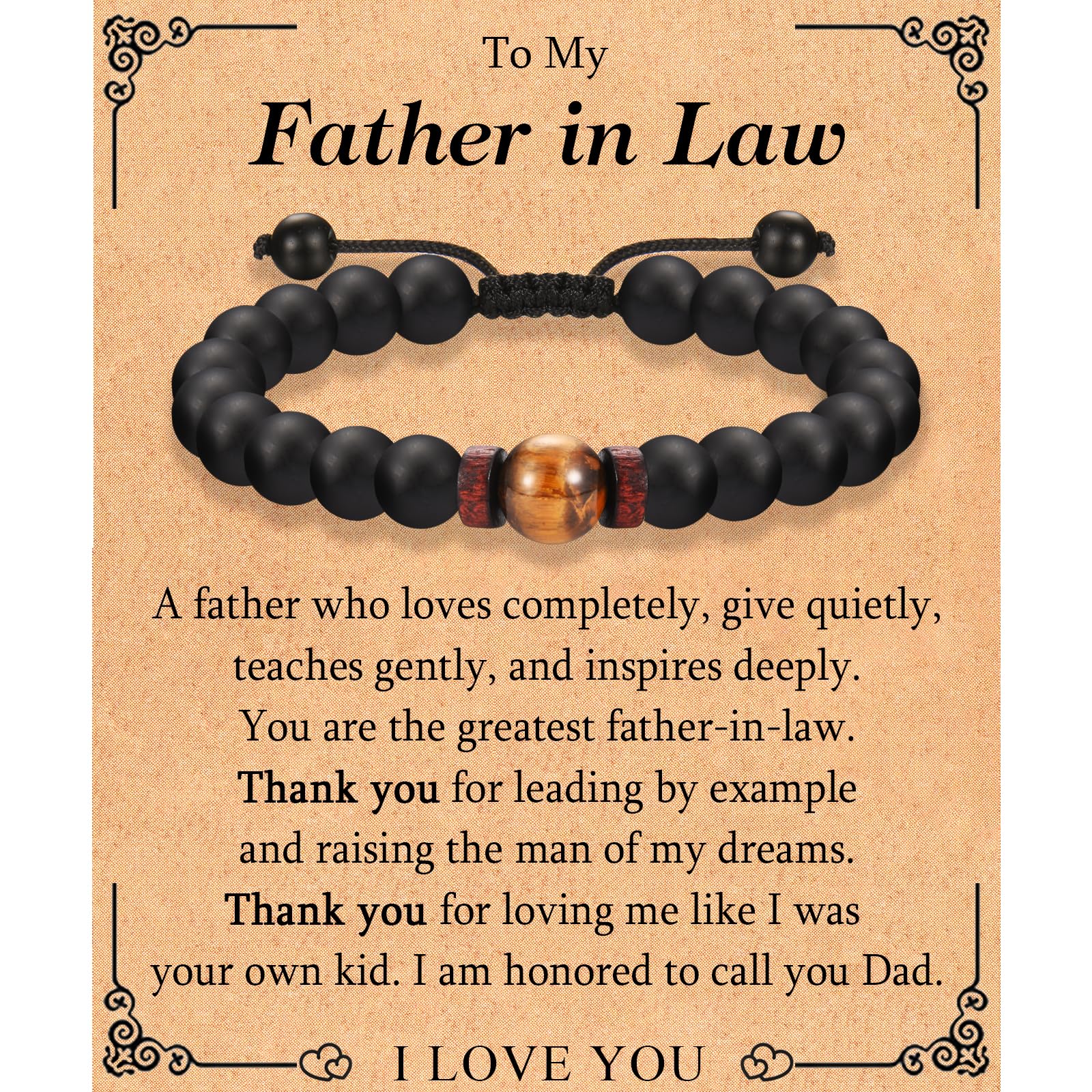 Gifts for Husband Brother Boyfriend Uncle Son Nephew Grandson Fiance Stepdad New Dad First Time Dad To Be Bracelet Gifts, Graduation Fathers Day