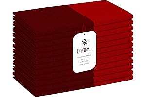 Set of 12 Cloth Dinner Napkins 100% Cotton - Soft Durable Washable Reusable