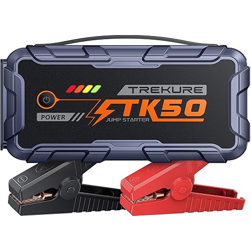TREKURE Car Battery Jump Starter 8000A 26800mAh, Portable Car Jump Starter for All Gas and 12L Diesel Engines, Power Bank & Battery Jumper, Portable Jump Box Car Battery with Fast Charge, LED Light