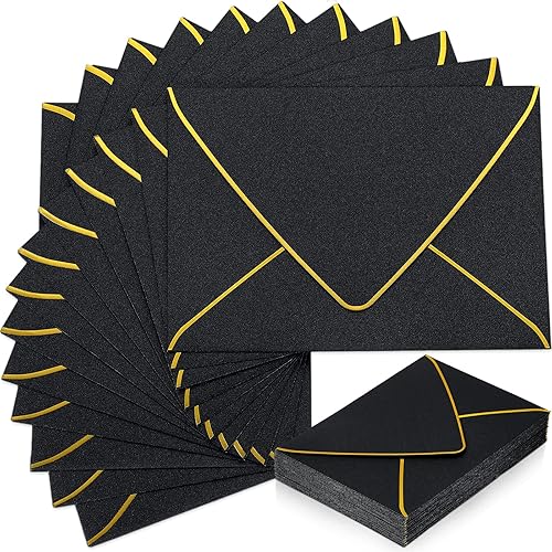 Mimorou 100 sobres de 5 x 7 pulgadas para invitaciones, sobres autoadhesivos A7 con borde de solapa, sobres de tarjetas decorativos para bodas, baby