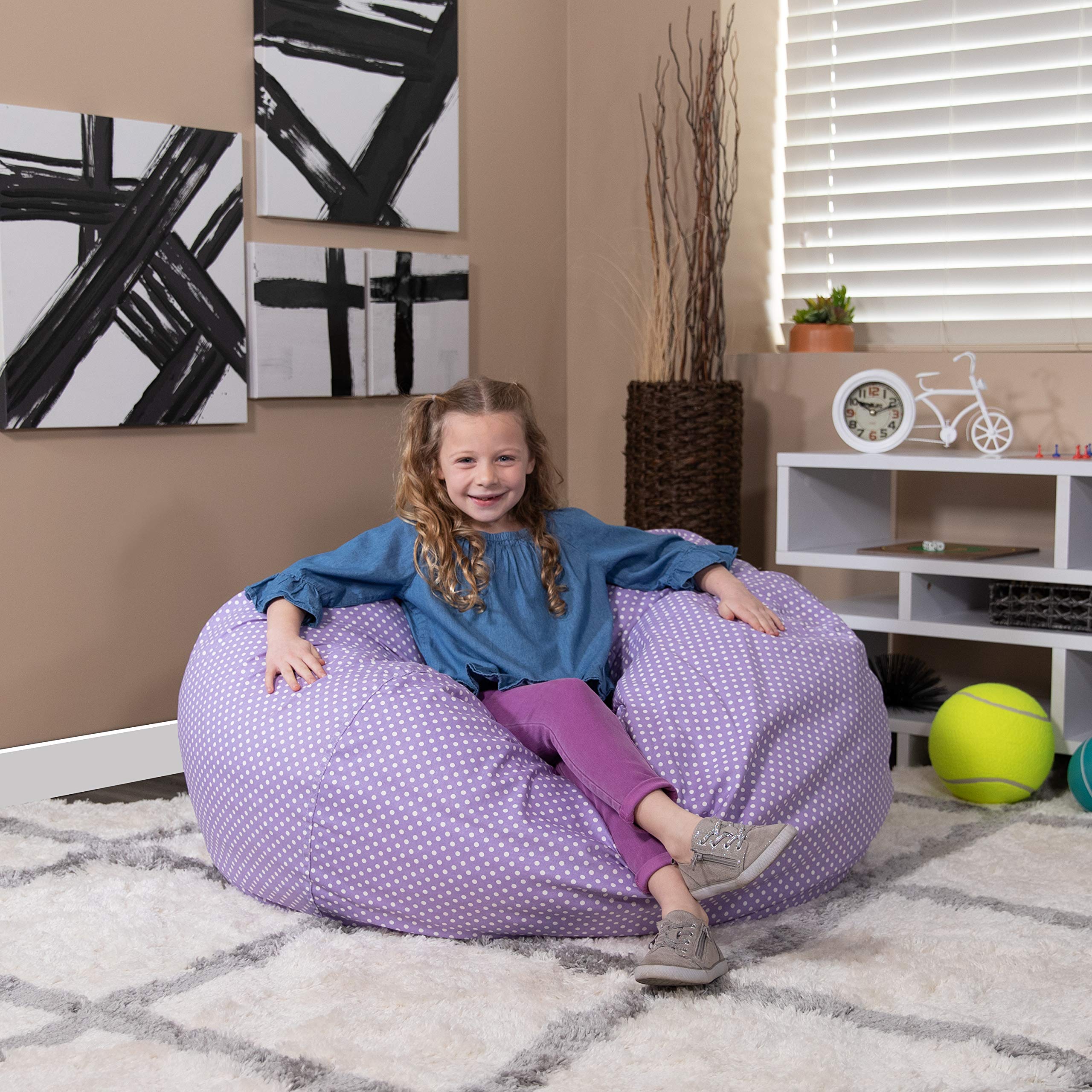 Flash Furnitureduncan Oversized Bean Bag Chair For Kids And Adults