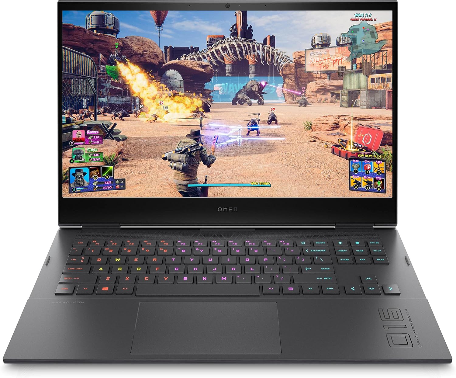 HP - Gaming OMEN 16-C0004SL Notebook, AMD Ryzen 7 5800H, 16GB Ram DDR4, 512GB SSD NVMe PCIe, Display 16,1 FHD 144Hz IPS, Grafica AMD Radeon RX 6600M 8GB di GDDR6, Wi-Fi 6, Windows 11 Home, Nero