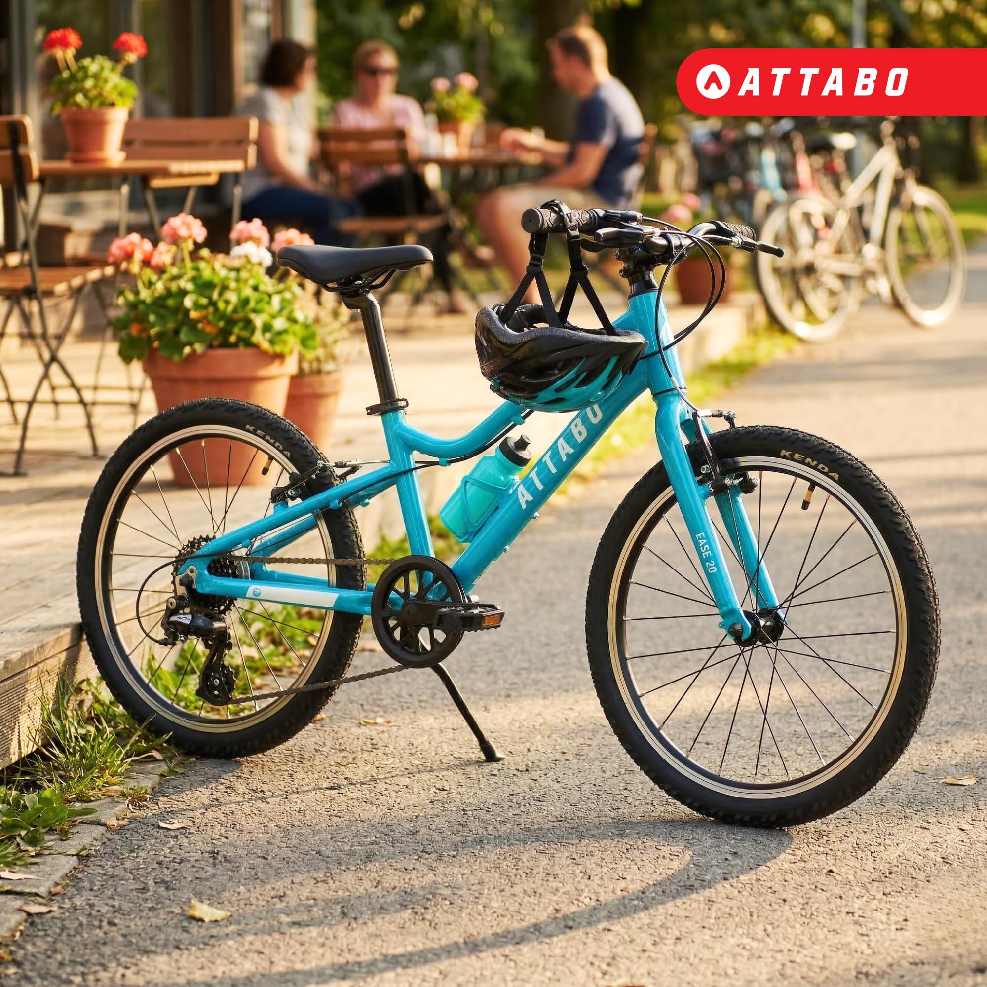 ATTABO Bicicletta per Bambini EASE 20" Leggera Resistente Gradino Basso Manubrio BMX Ergonomico Deragliatore
