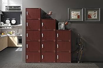 Amazon.co.jp: Hodedah 本棚 マホガニー 5段 5枚扉 【日本正規