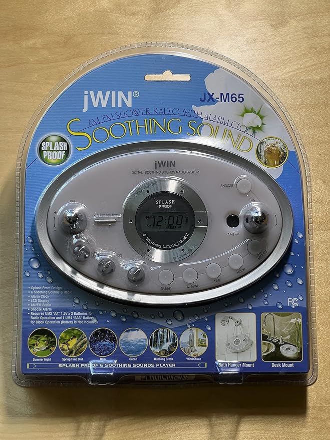 Jwin Am/fm Shower Radio with Alarm Clock Electronics