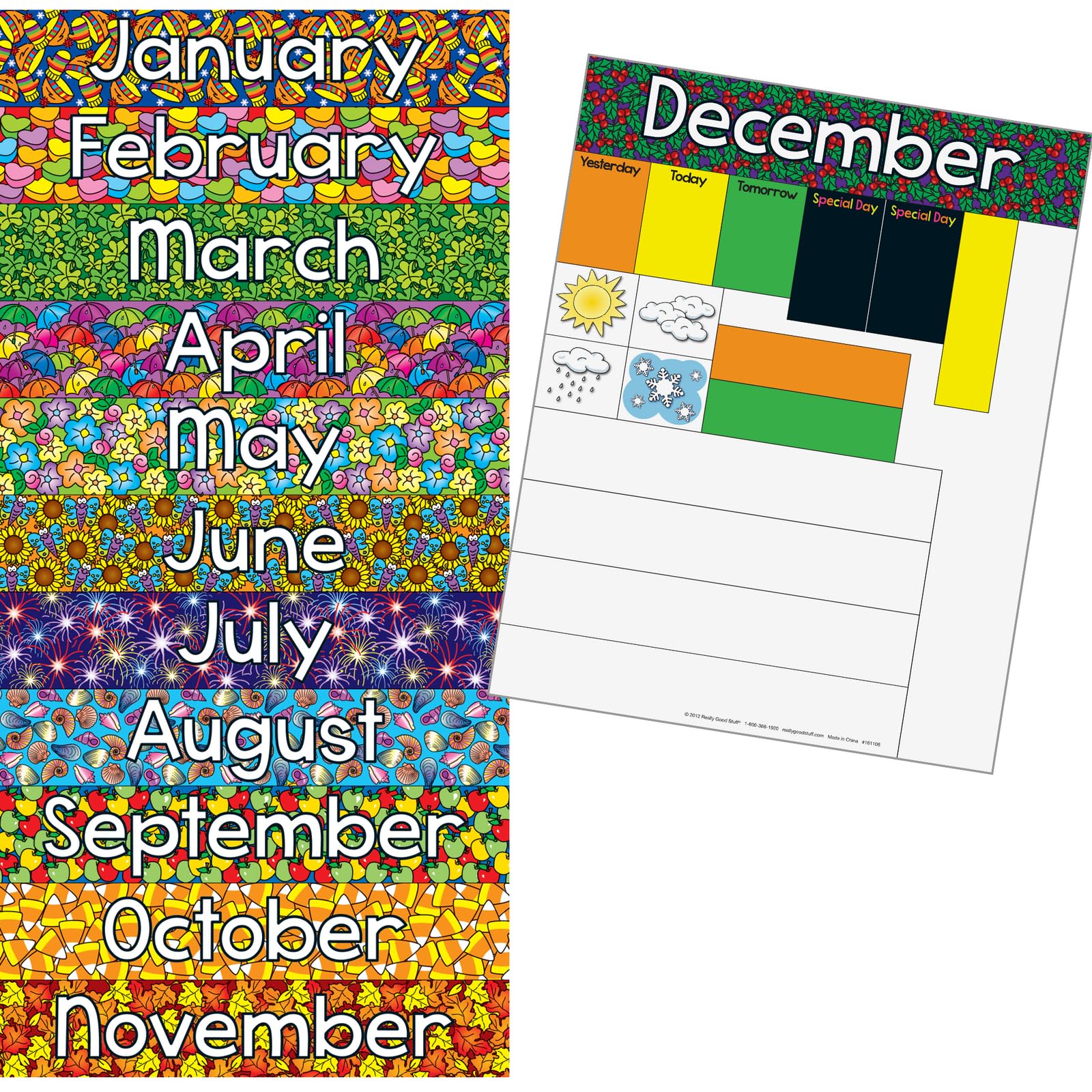 Really Good Stuff All About Today Pocket Chart - 22" x 30" - Grades K-3- Daily Classroom Calendar, Interactive and Engaging Classroom Poster, Homeschool Learning, Teacher Must Haves - Image 2