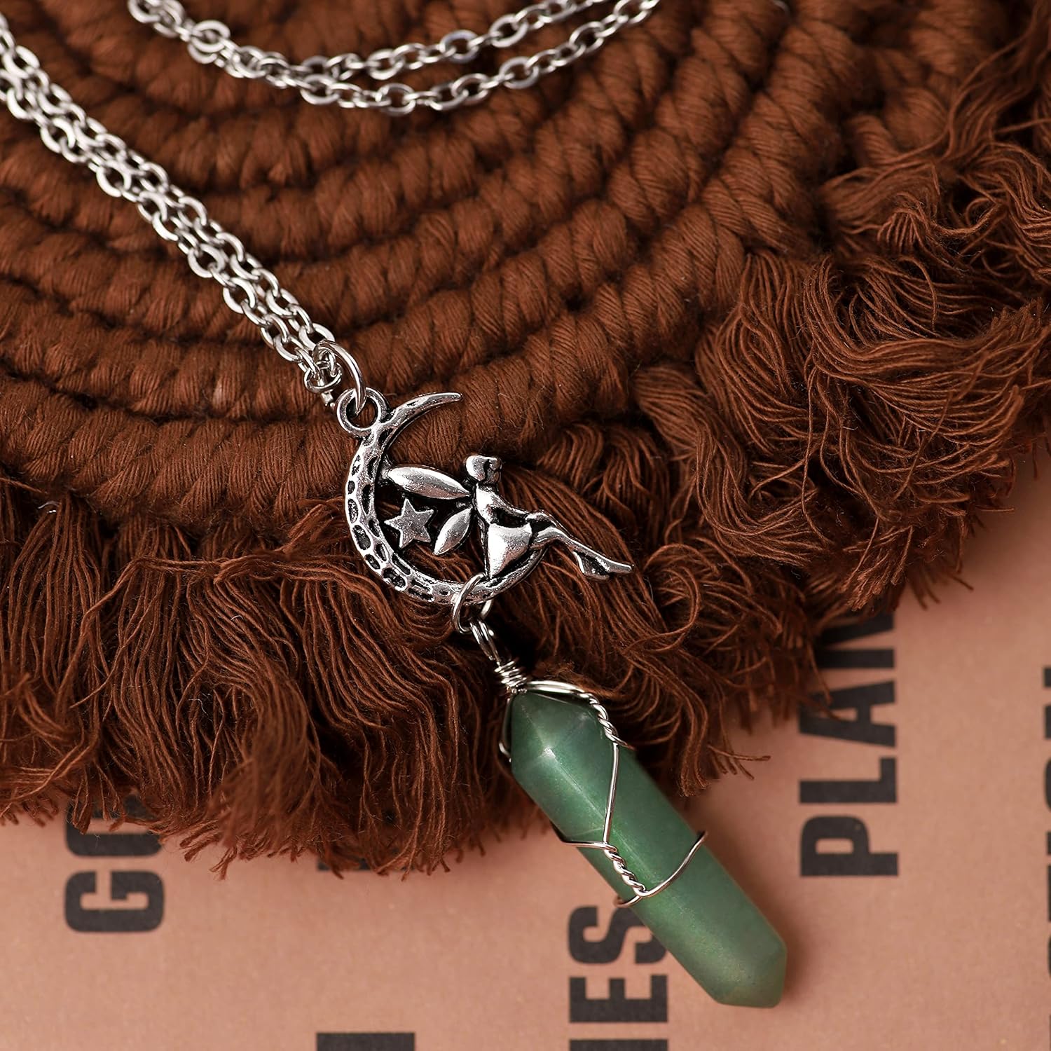 Sacina Vintage Gothic Grunge Fairy Necklace, Crystal Necklace, Goth Vintage Jewelry, Christmas Jewelry Gift for Women - Image 4