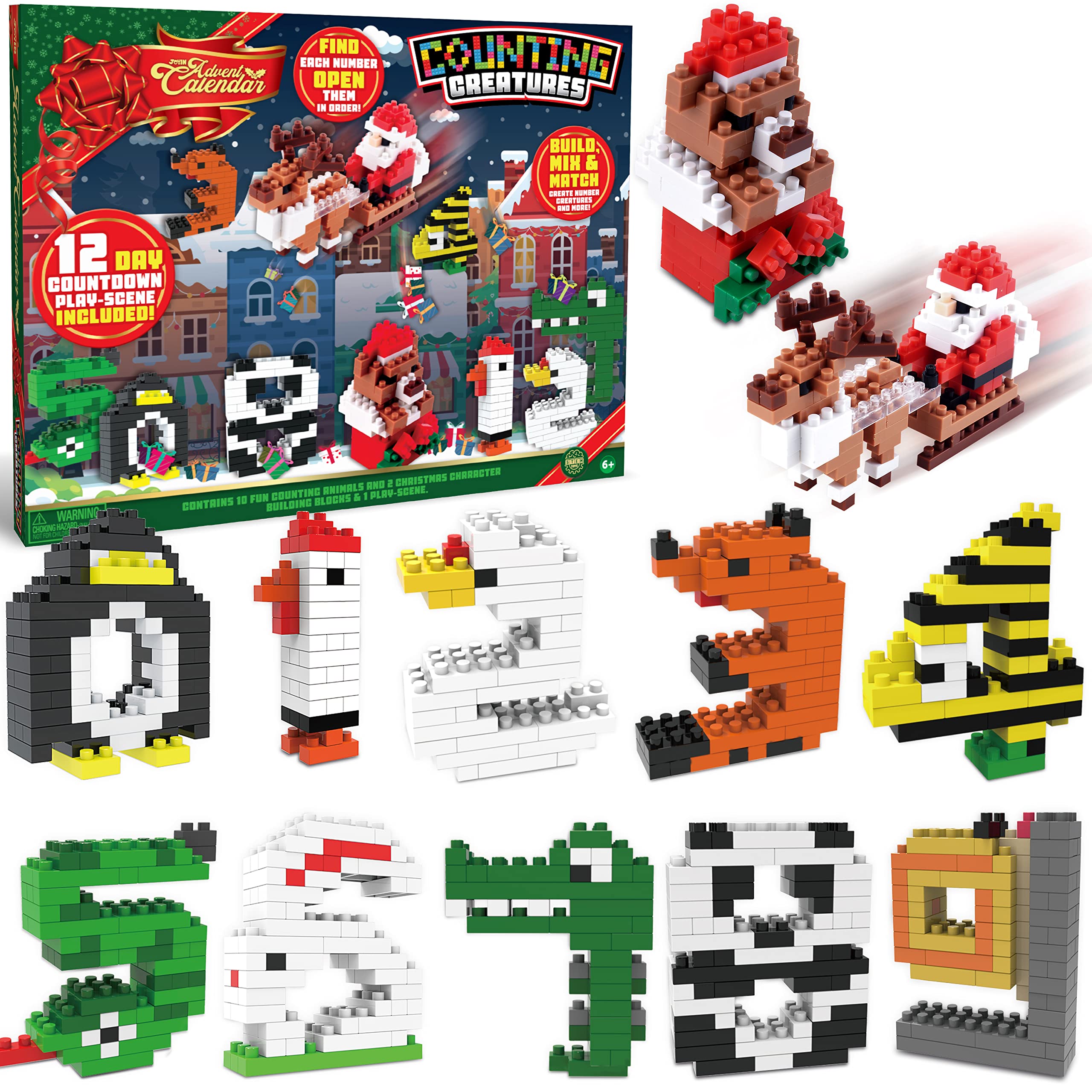 Amazon.com: JOYIN 2022 Christmas 12 Days Countdown Advent Calendar with 12  Pcs Animated Number Building Blocks STEM Animal Building Toys for Kids  Christmas Party Favor, Classroom Prizes, Xmas Gift : Home & Kitchen
