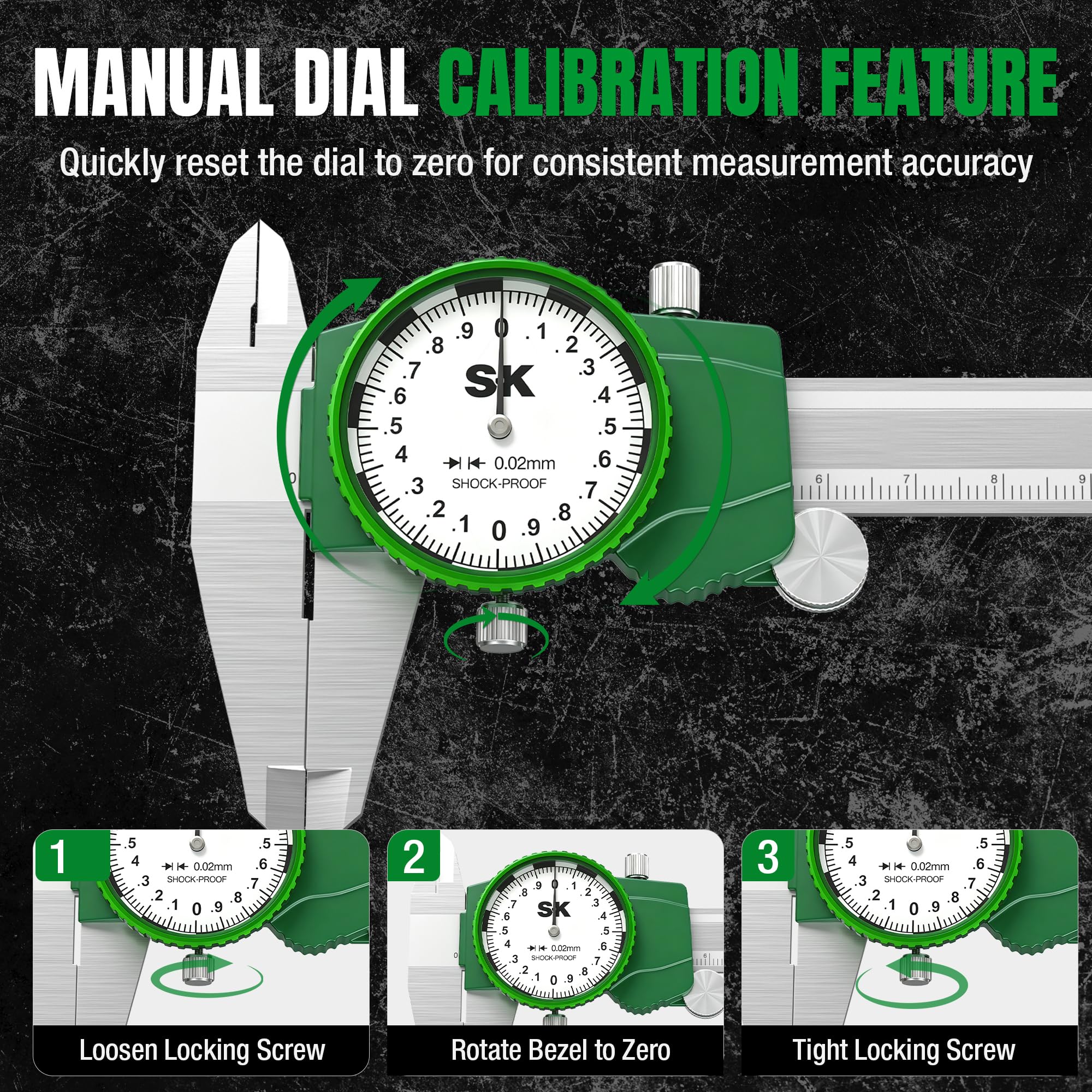 SK Metric Dial Caliper - 150mm Precision Tool -7