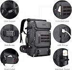 WITZMAN Carry on Travel Backpack for Men Airline Approved Fits 16" Laptop | Nylon 3 in 1 Duffle Luggage Bag with USB Charging Port, Shoe Compartment, For Weekend Getaway, Overnight Trip, B682 Grey