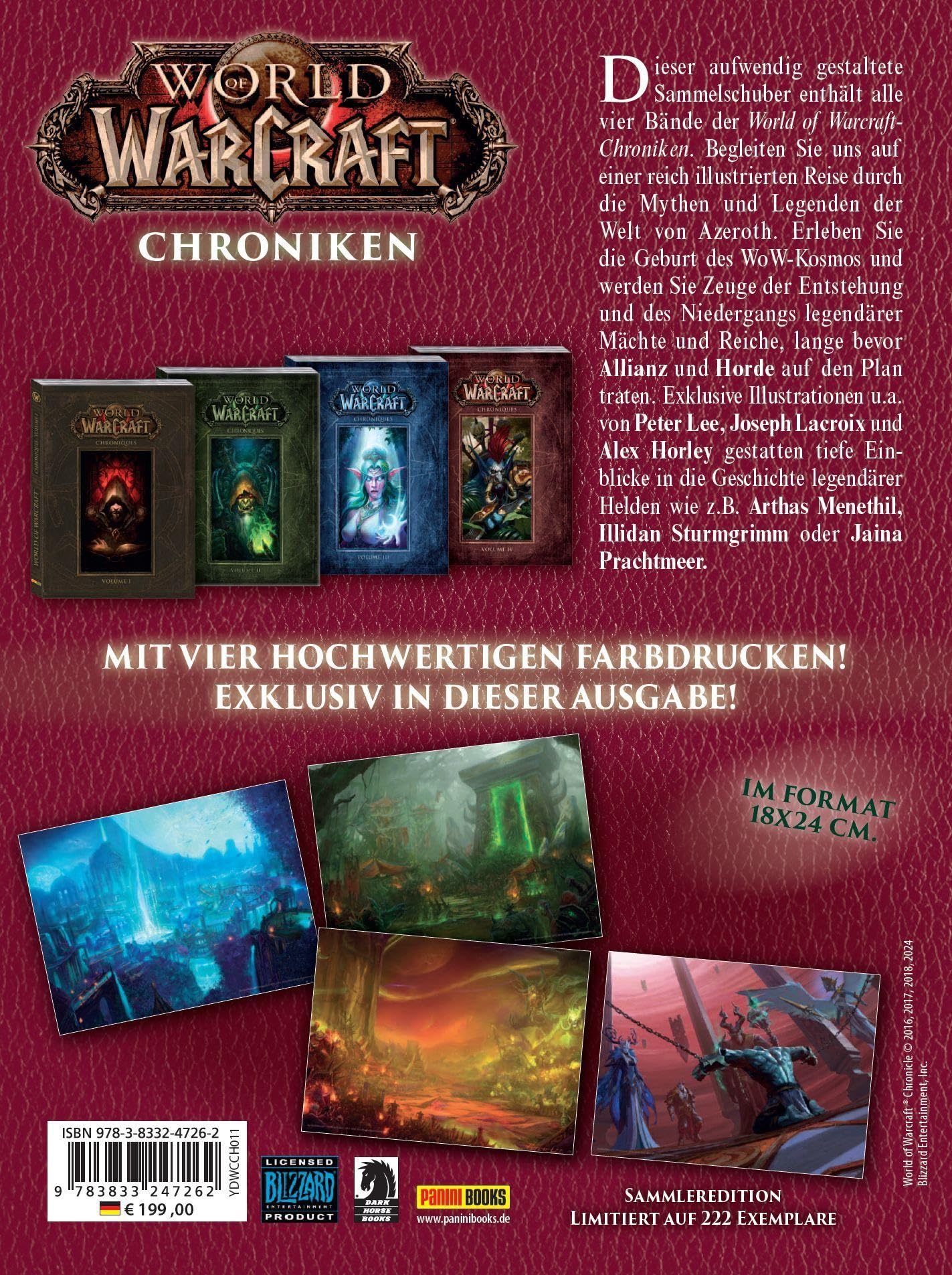 World of Warcraft: Chroniken Schuber 1 - 4: Limitiert auf 222 Exemplaren