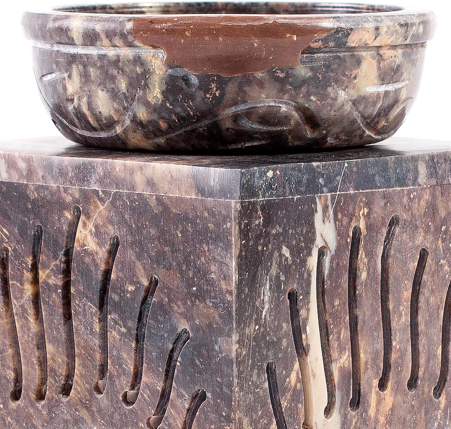 Mystic Moments | Rising Sun Soapstone Oil Burner with Sliding Door