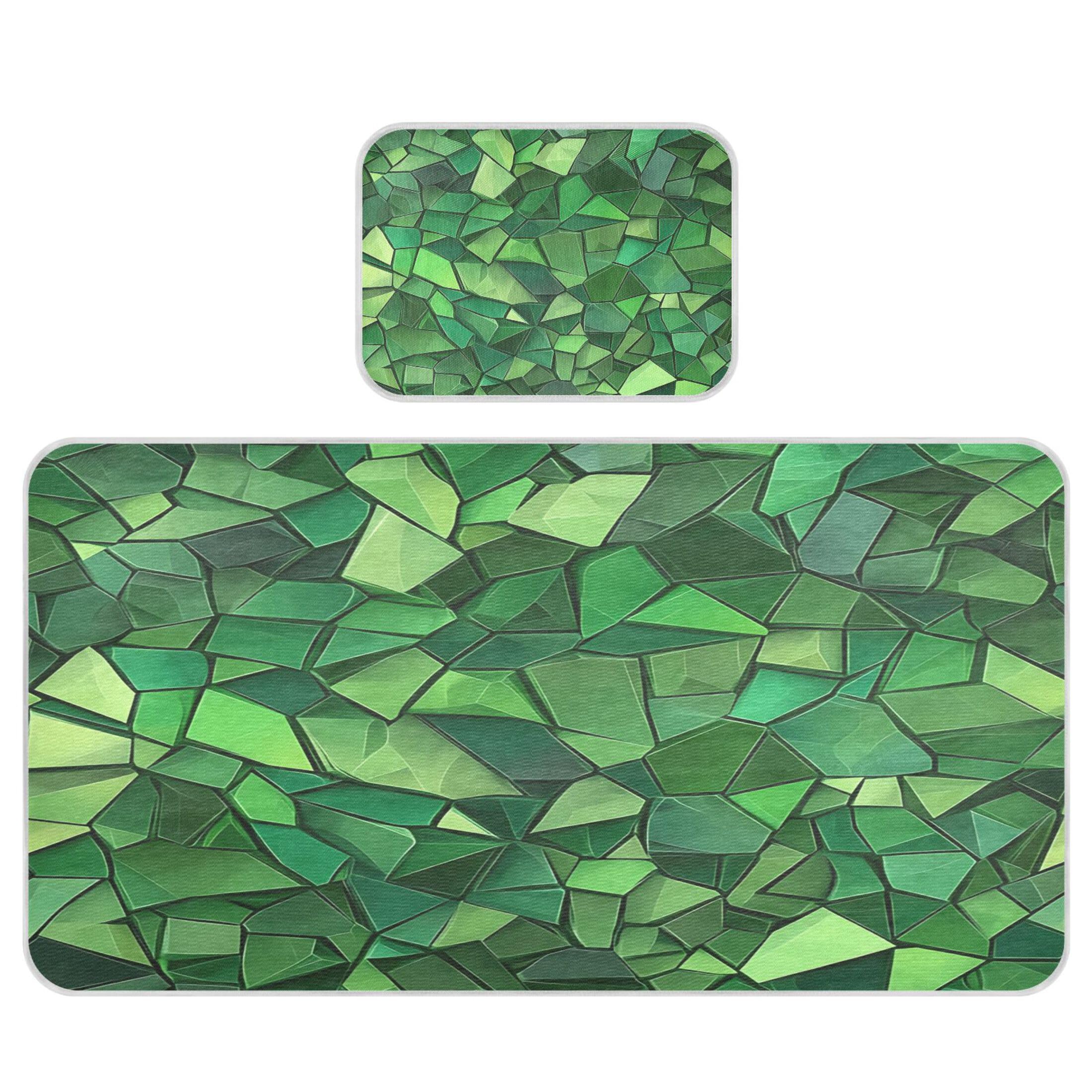 Takiito Split Glass Green Baby Cooling Mattress Pad, Soft & Breathable Cooling Mat Keep Baby Cool in Summer 28x52 in, Nursery Essential