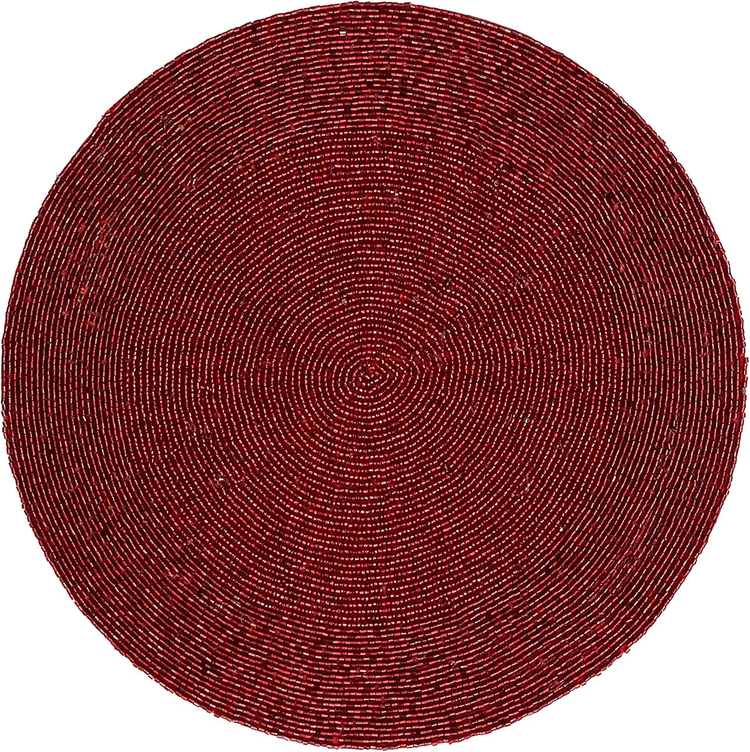 Life By Cotton Farmhouse Beaded Placemats for Dining Table 14 inch Dia