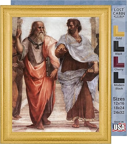 Vista 33 de Cabaña perdida de San Jorge y el dragón de Raphael Impresión en marco plano negro Reproducción de pintura de obras de arte fino Póster 2-San