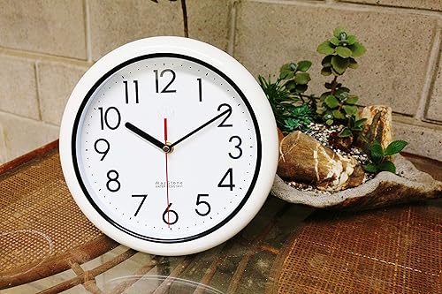 Miniatura 6 de Reloj perfecto resistente al agua, movimiento de cuarzo, diseño simple y moderno, 9.8 pulgadas de diámetro, 1 pulgada de grosor, marco de plástico,