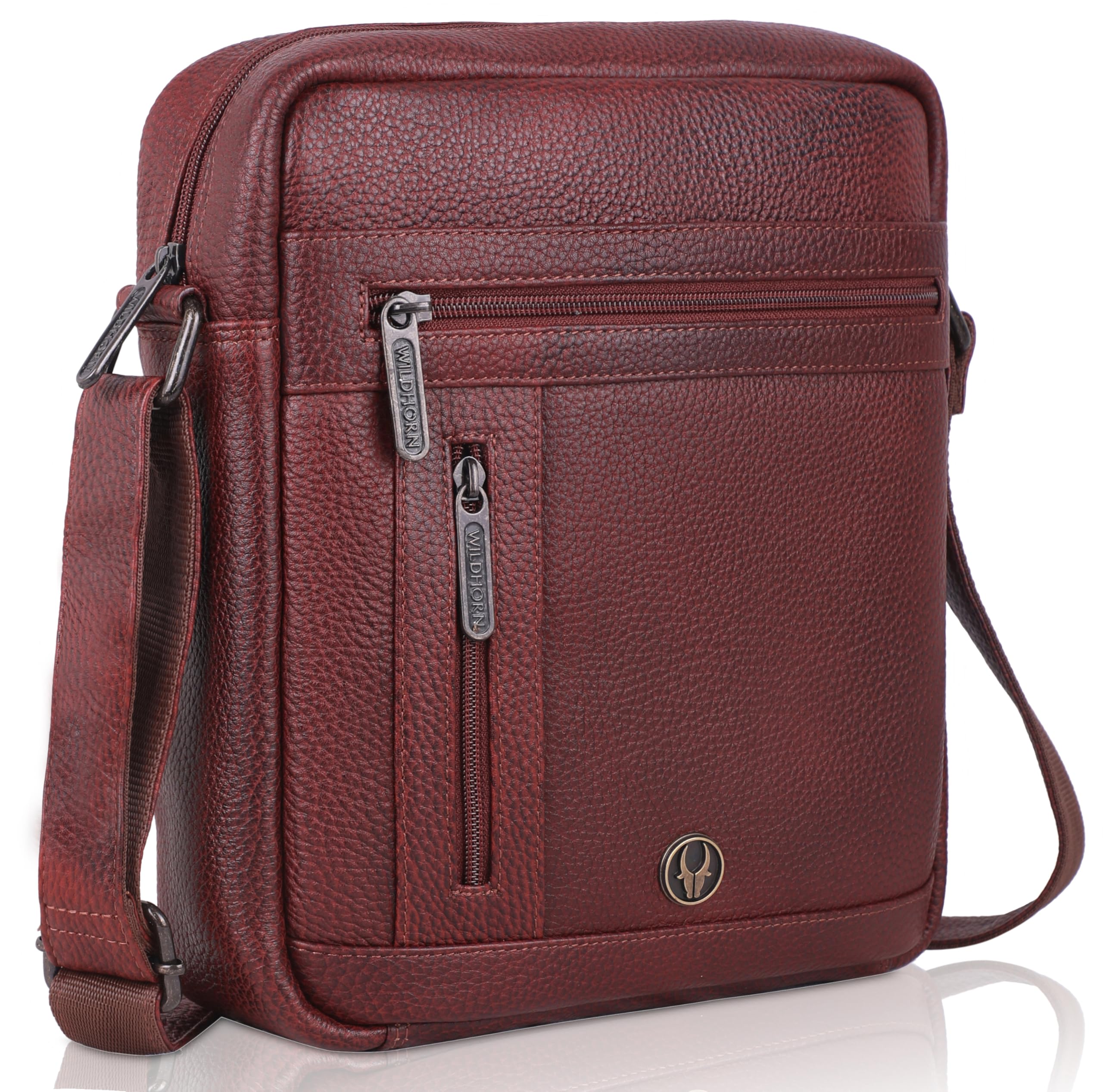 wildhorn Genuine Leather Sling Bag for Men | Crossbody Shoulder Messenger Bag with Adjustable Strap | Stylish Office, Travel & Casual Bag | Fits Tablets, Wallet, Phone & Essentials-picture-12