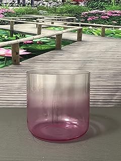 Colored Clear B Note Crown Chakra Purple Colored Quartz Crystal Singing Bowl 8 inch