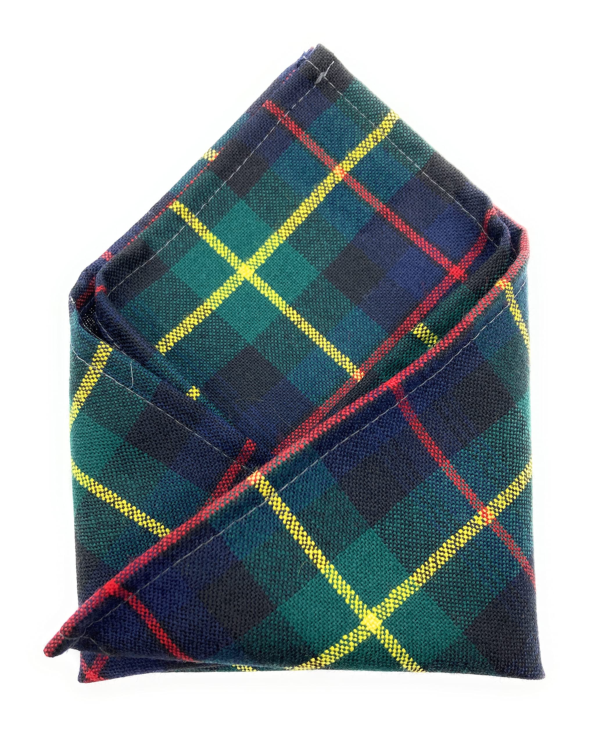 Highland Tweed Men's Multicoloured Gents Pure Wool Farquharson Modern Tartan Pocket Square - Made In Scotland