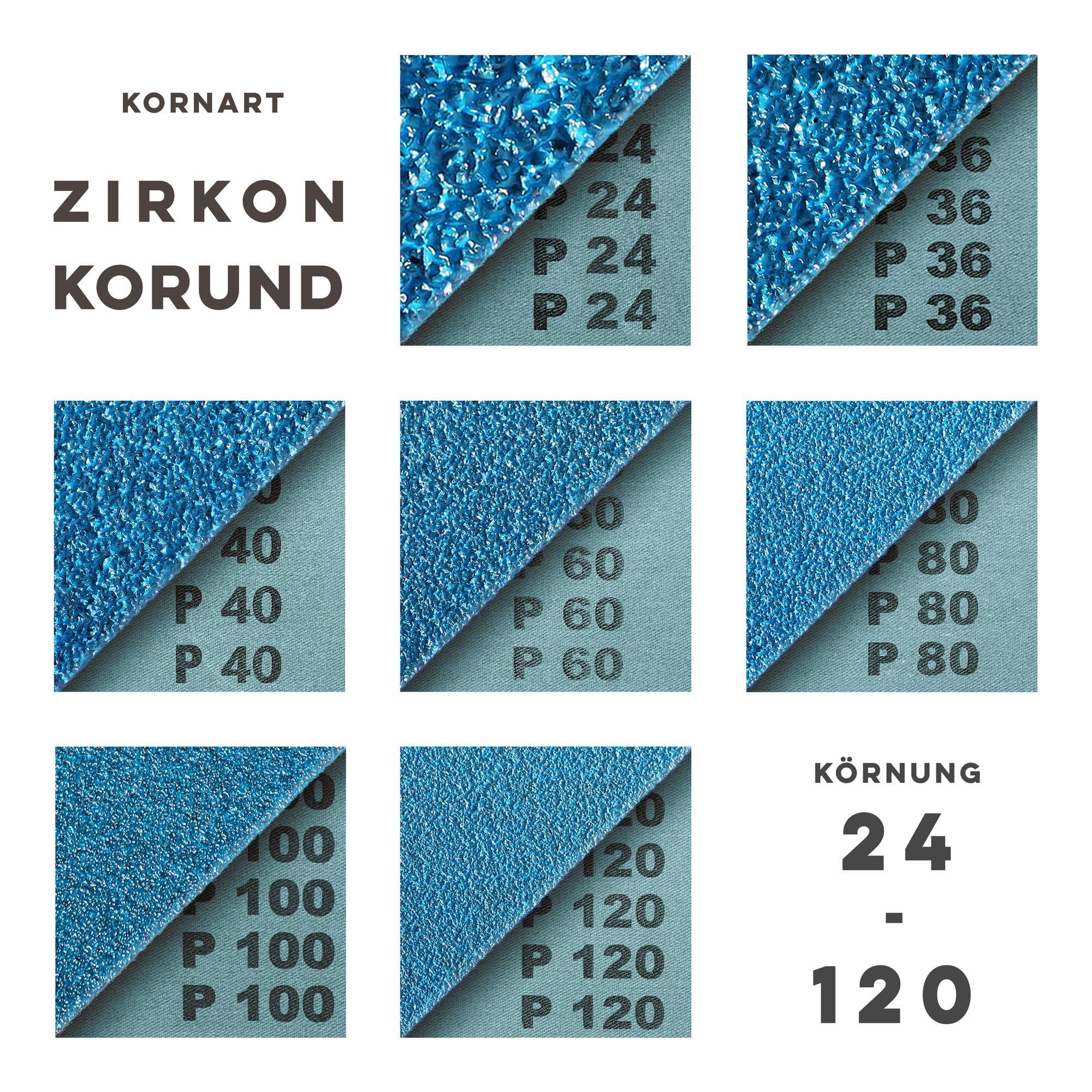 Nastro abrasivo KLINGSPOR CS411Y ossido di zirconio Ø 75 x 533 mm Ø grana P120 Ø 20 pezzi Ø per metallo acciaio inossidabile Ø base tessuto altamente resistente Ø impermeabile Ø nastri abrasivi