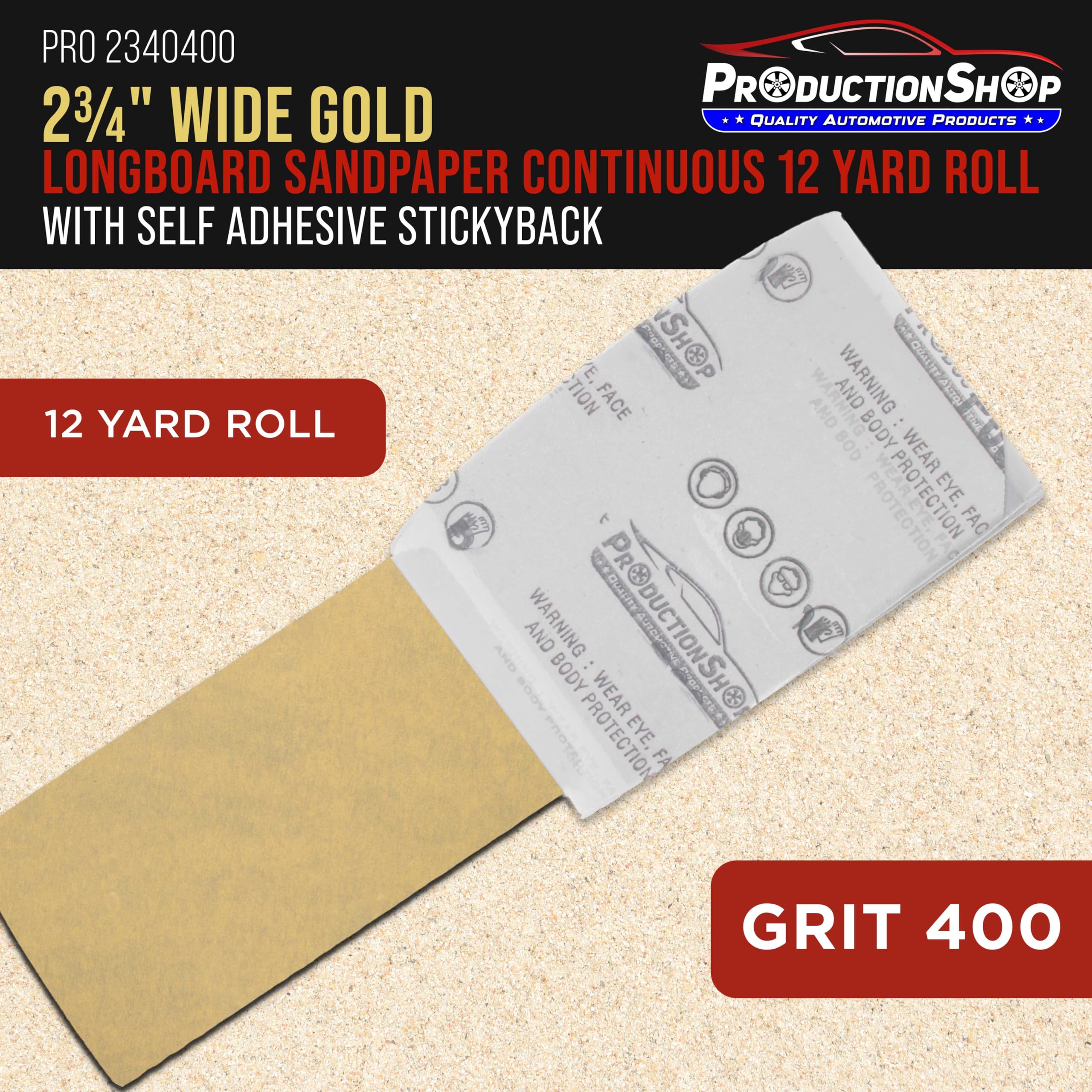 Premium Longboard Sandpaper Roll - 400 Grit -2