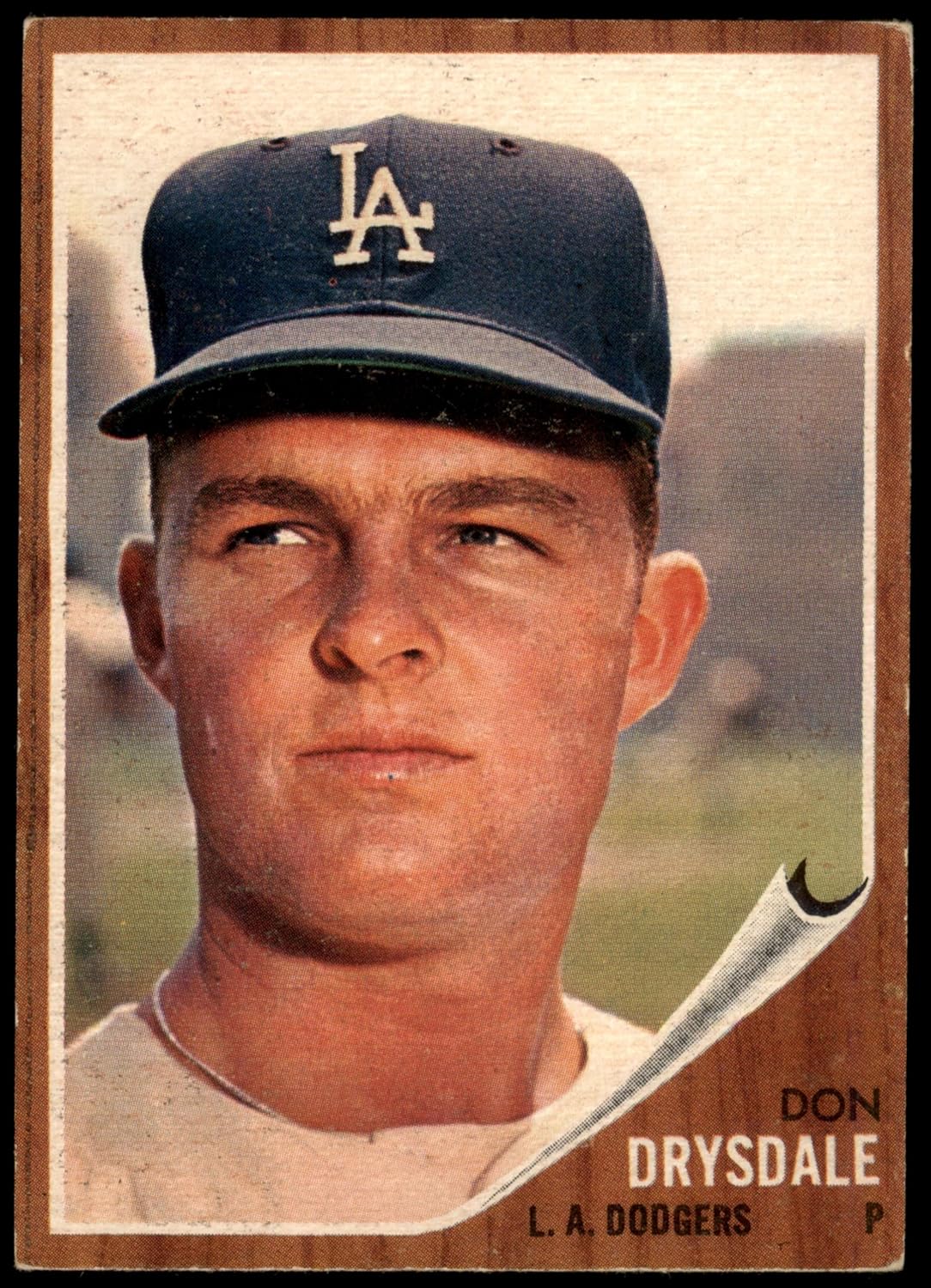 1962 Topps #340 Don Drysdale Los Angeles Dodgers (Baseball Card) VG/EX+ Dodgers