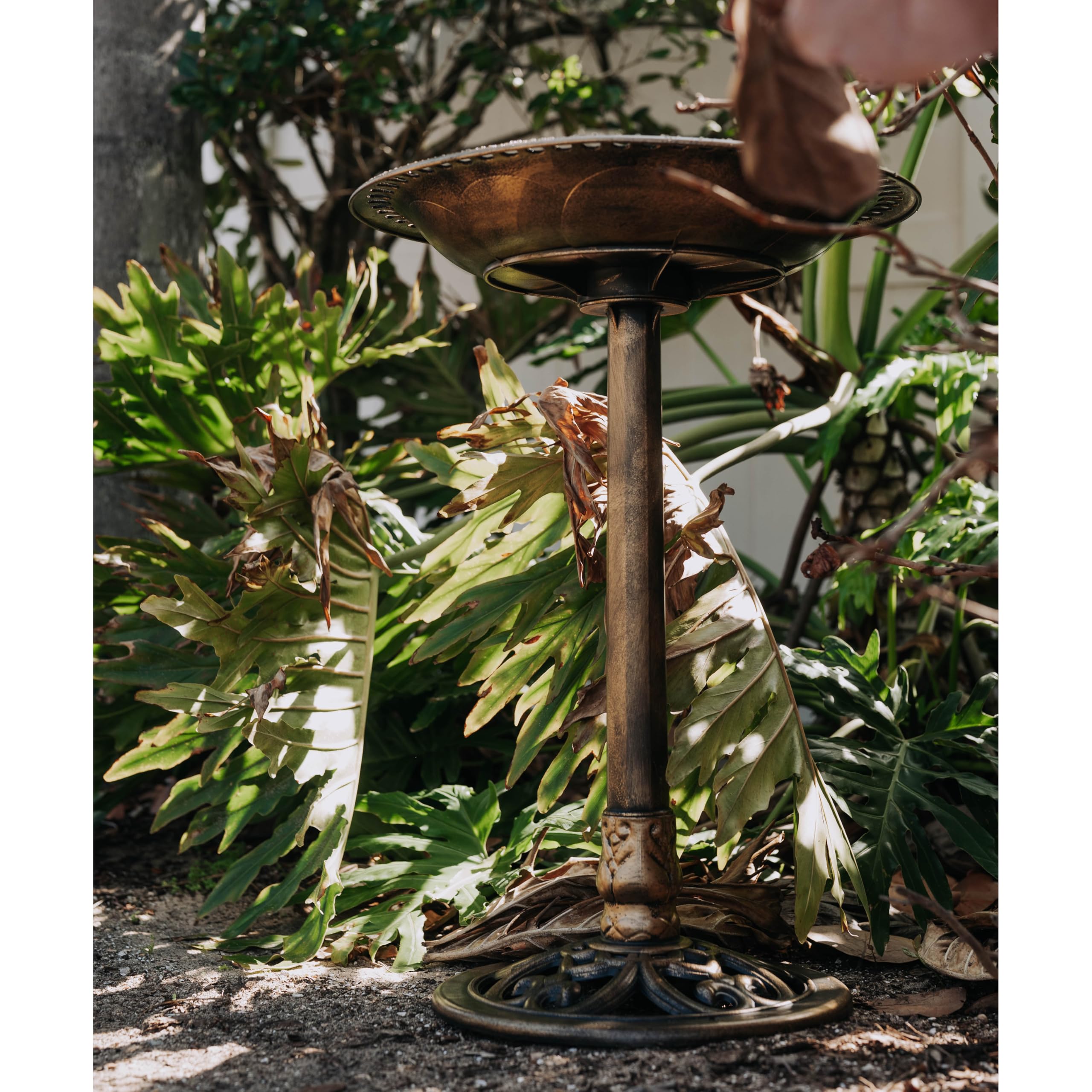 Backyard Expressions, Terrasse, Heim, Garten, 912449-WB, Vogeltränke für den Außenbereich, Bronze, wetterbeständiges Polyresin, 76,2 cm