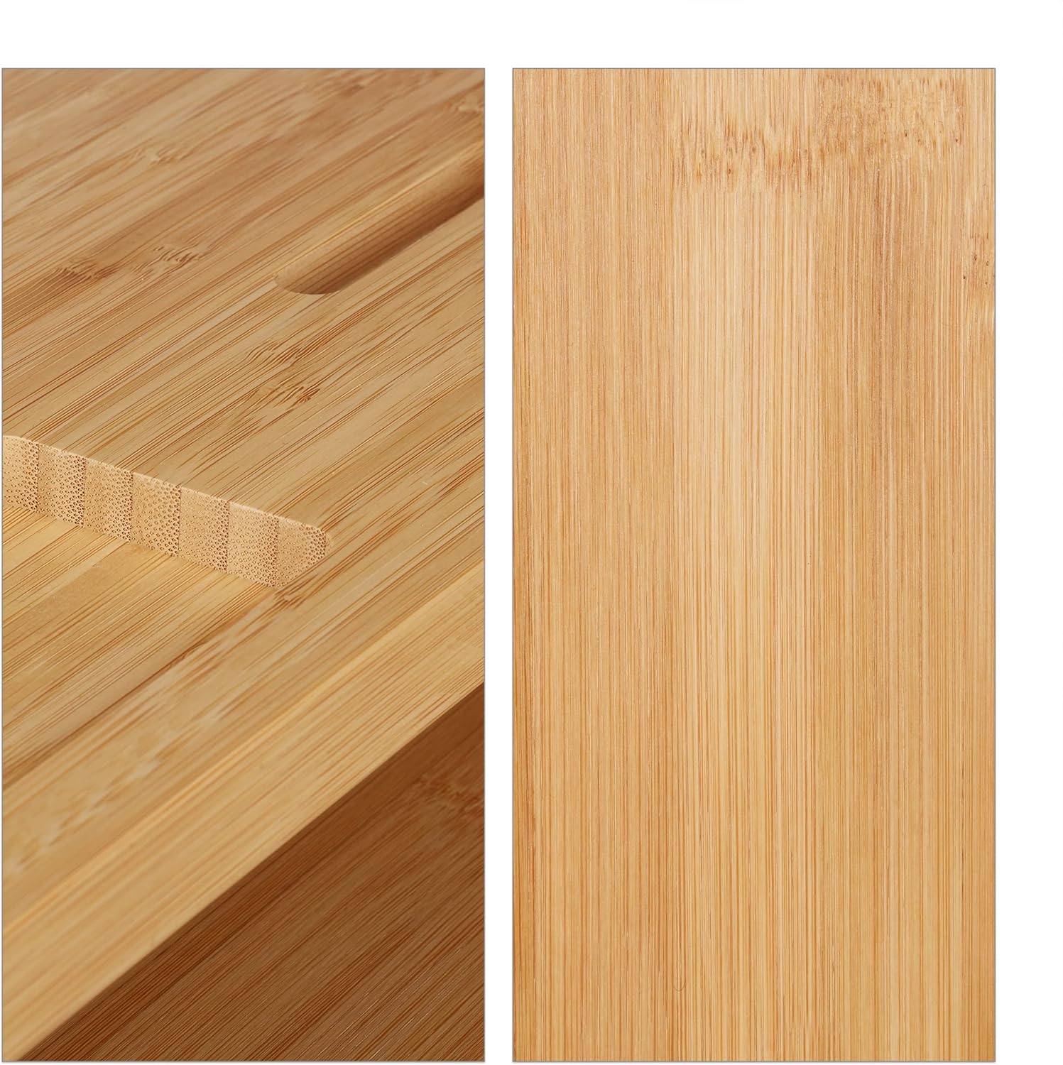 Relaxdays Monitor Stand Bamboo, Screen Raiser with Compartments, HWD 15.5 x 62.5 x 28cm, Display Base Desk, Natural Wood, 1