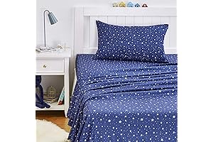 Amazon Basics Kids Soft Easy-Wash Lightweight Microfiber Twin Sheet Set