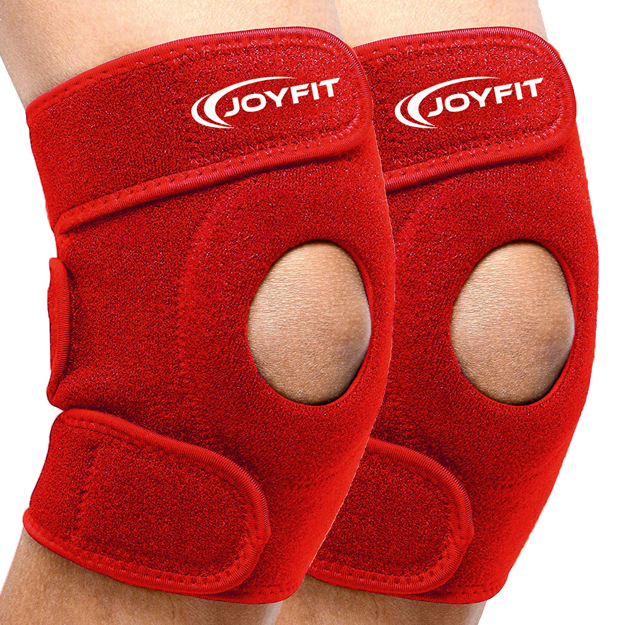 JoyFit Knee Cap - Knee Support with Anti Slip Design, Adjustable, Breathable Neoprene Knee Brace for Arthritis, Pain Relief, Sports Activities Gym Workouts For Men & Women (Pair)