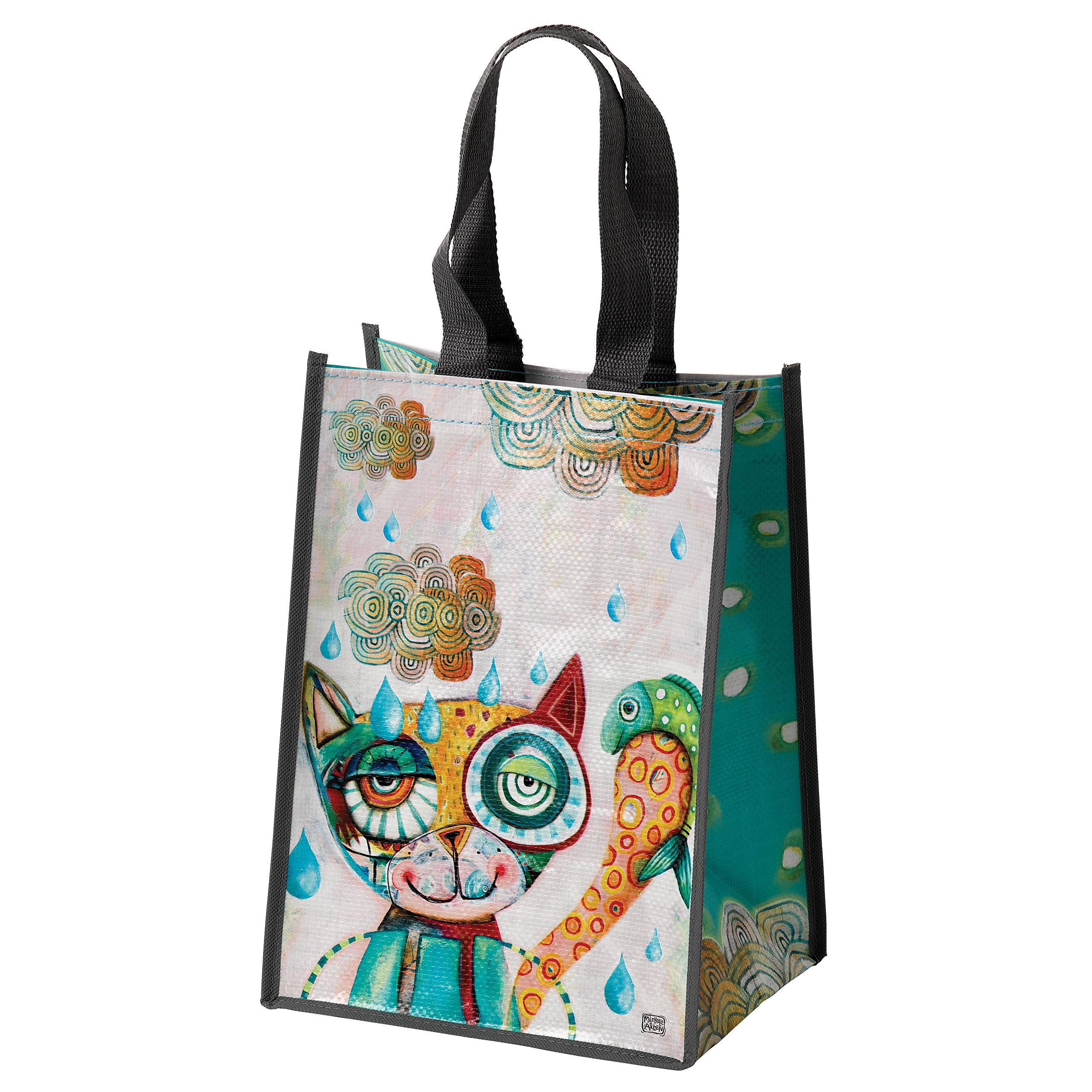 Allen Designs Cat and Owl Owl-Cat Tote Bag, Multi-Colour, 18.5 x 25 x 35 cm