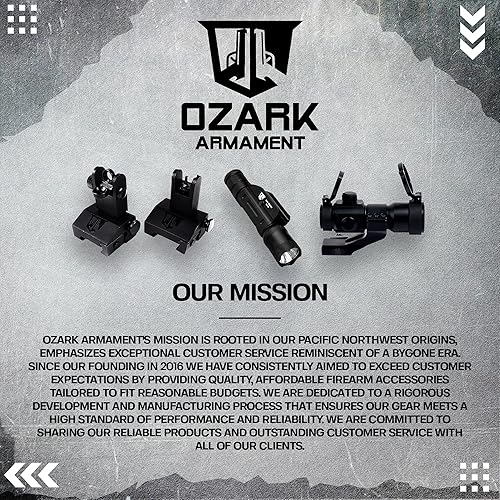 Miniatura 7 de Ozark Armament Vista trasera A2 - Vistas de hierro Picatinny con construcción de metal - Dos miras de apertura para objetivos de cierre y precisión